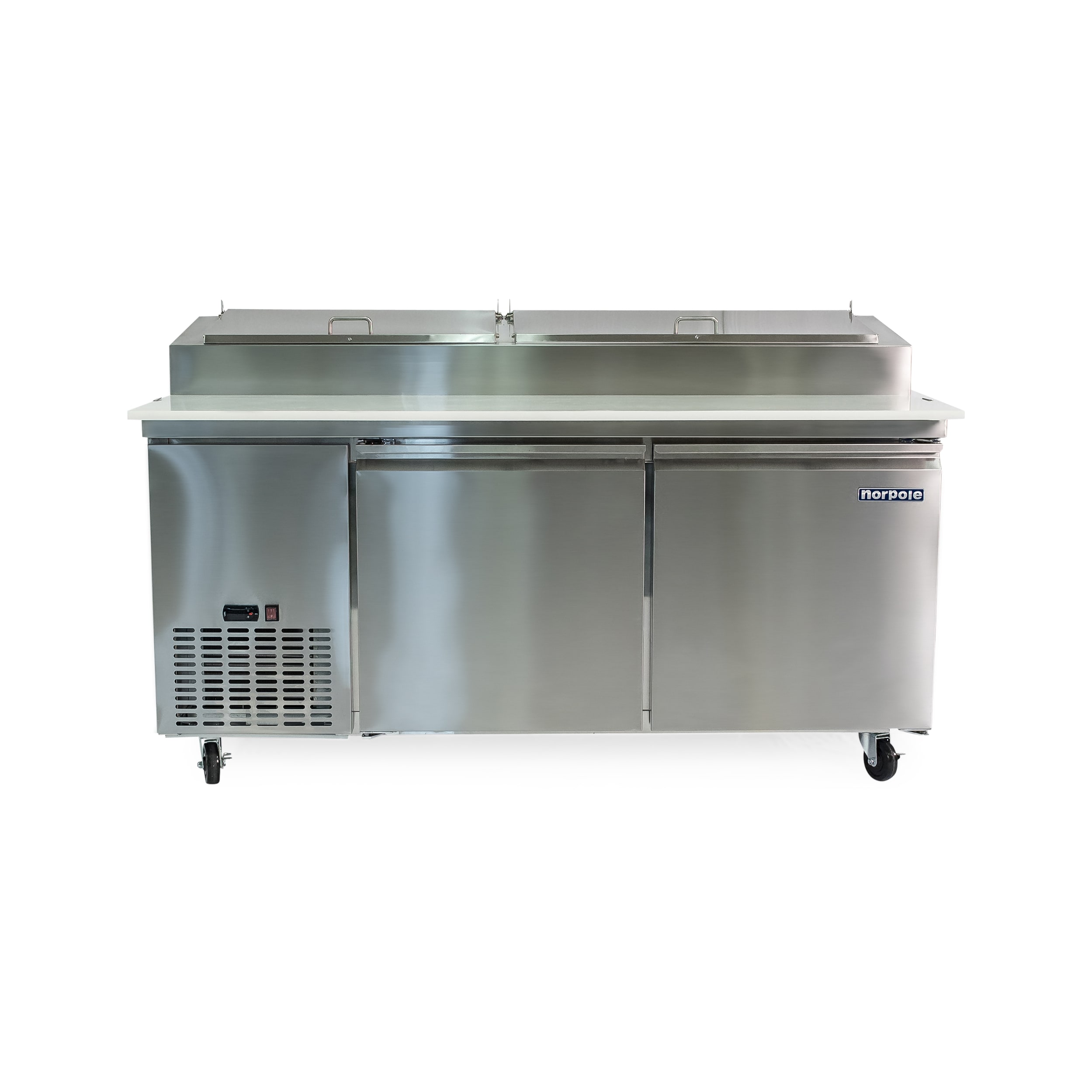 Norpole NP2R-PT 71-Inches Stainless Steel Refrigerated Pizza prep table