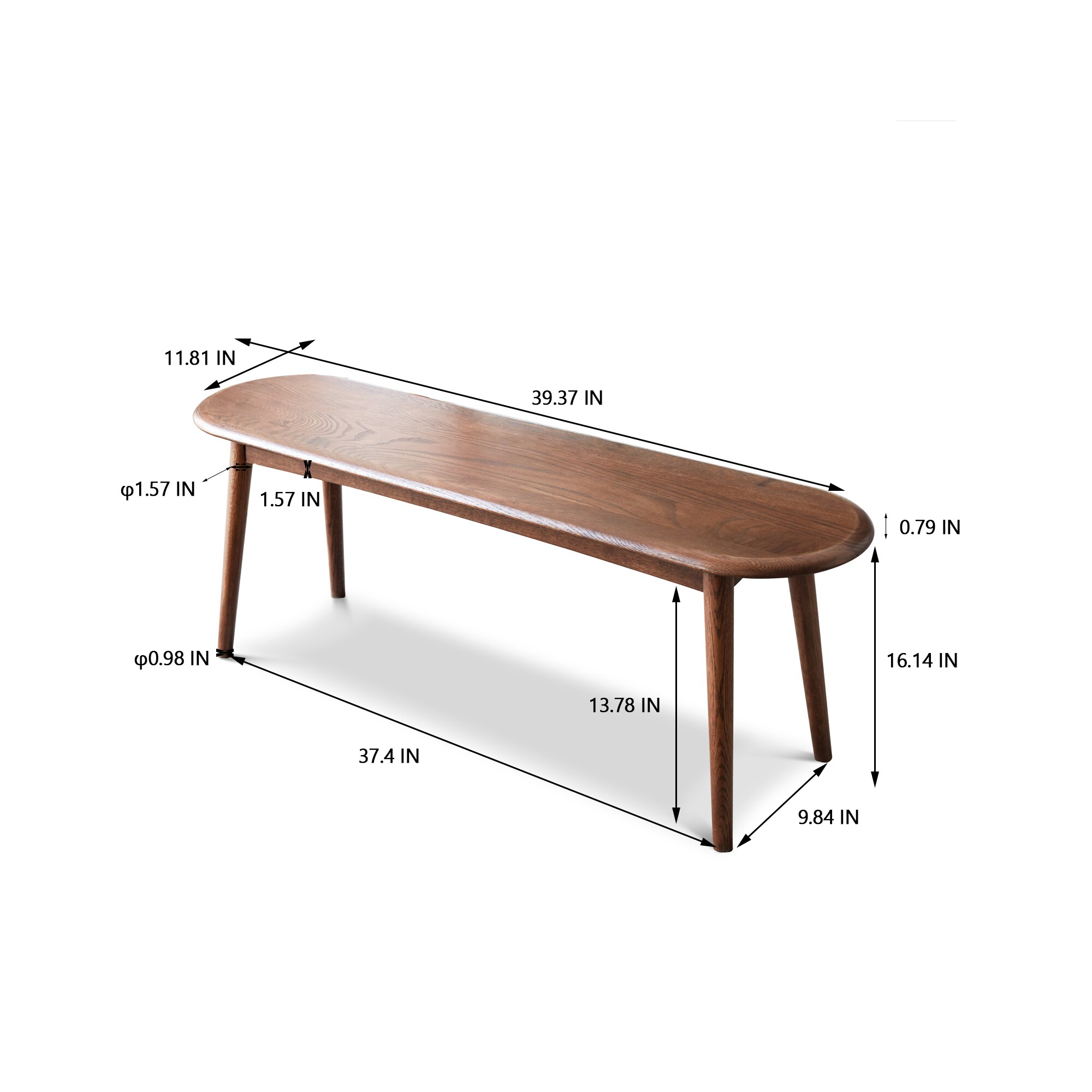 JIMSMAISON JMYWBCH02WL Dining-Benches - View #3