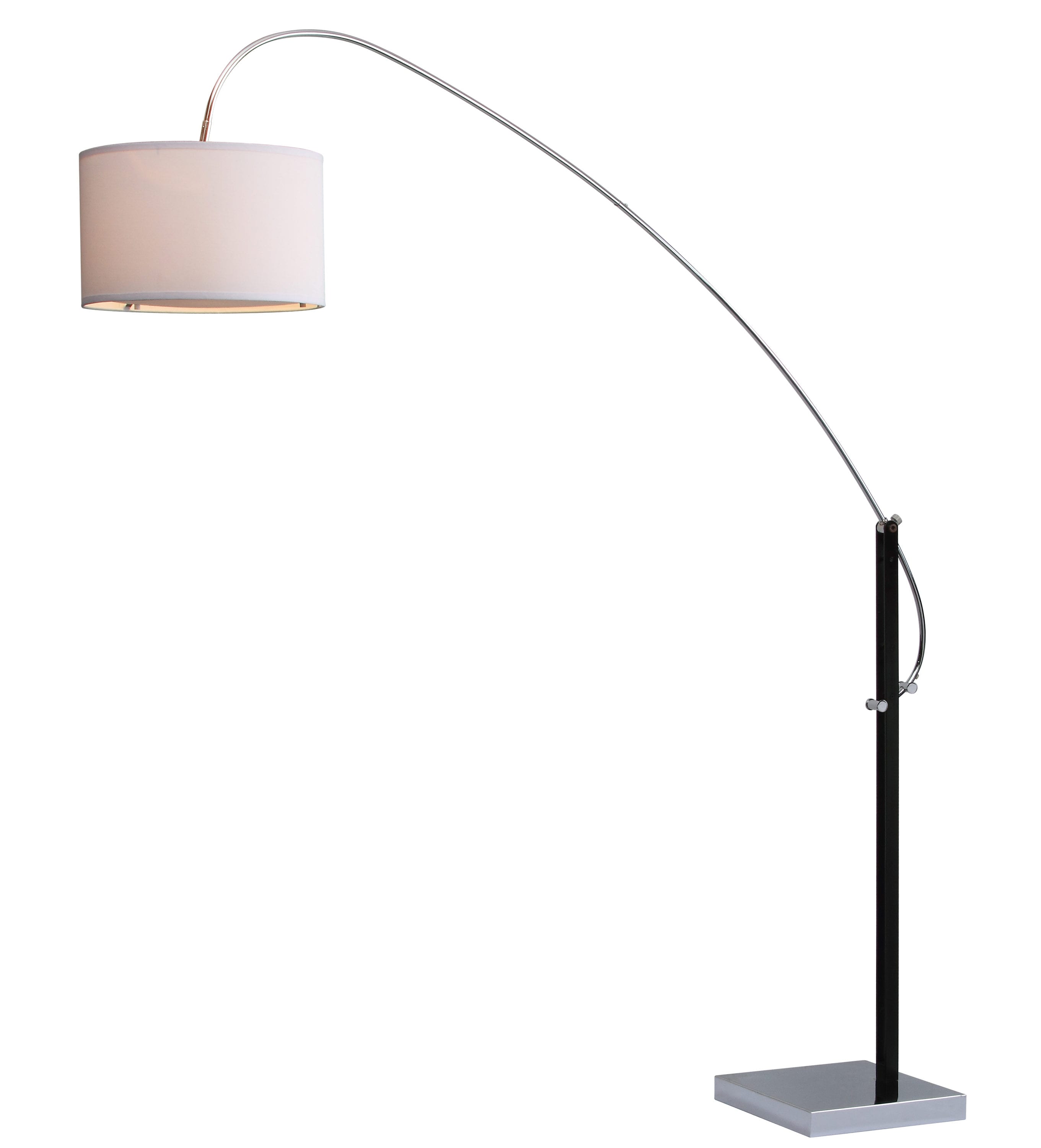 Safavieh Lyra 111" Black and Chrome Adjustable Arc Floor Lamp