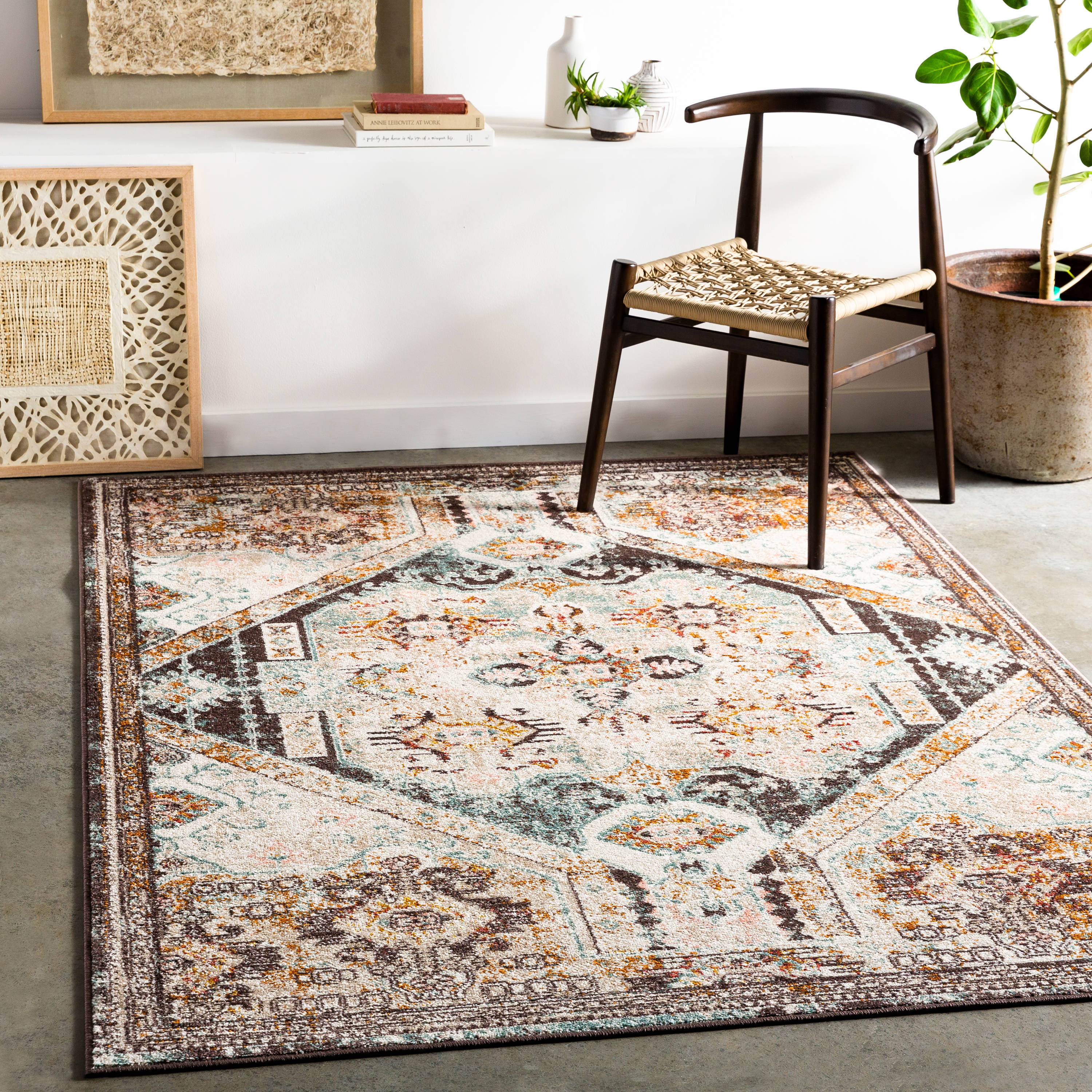 at Home Stella 30 x 48 Brown Accent Rug