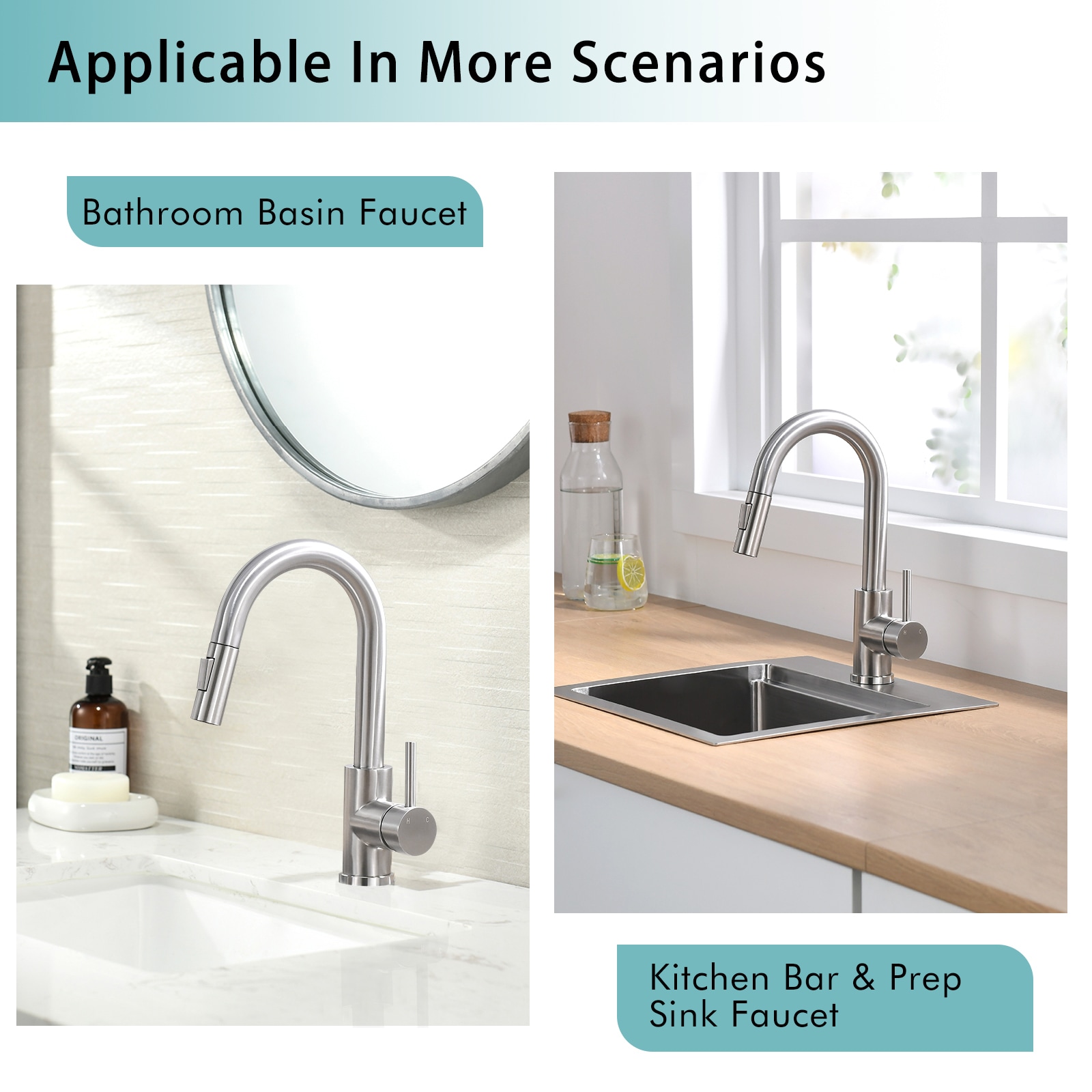 WELLFOR FH76559-N Kitchen-Faucets - View #5