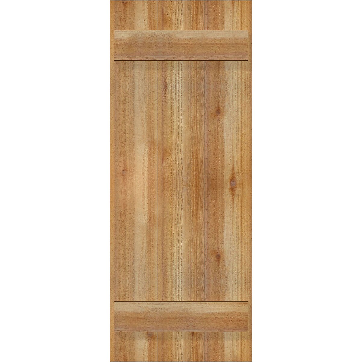Ekena Millwork RBJ06S16X041RWR 16.125-in W x 41-in H Unfinished Paintable/Stainable Board and batten Wood Exterior Shutters ( 2 -Pack )