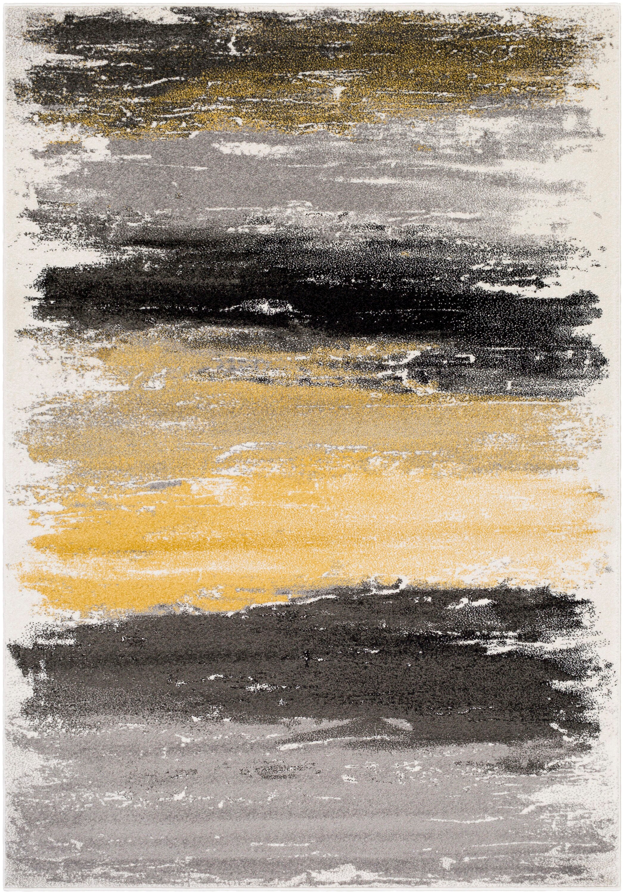 Livabliss PEI1008-679 Pepin 7 x 9 (ft) Polypropylene Yellow Rectangular Indoor Abstract Industrial Area rug