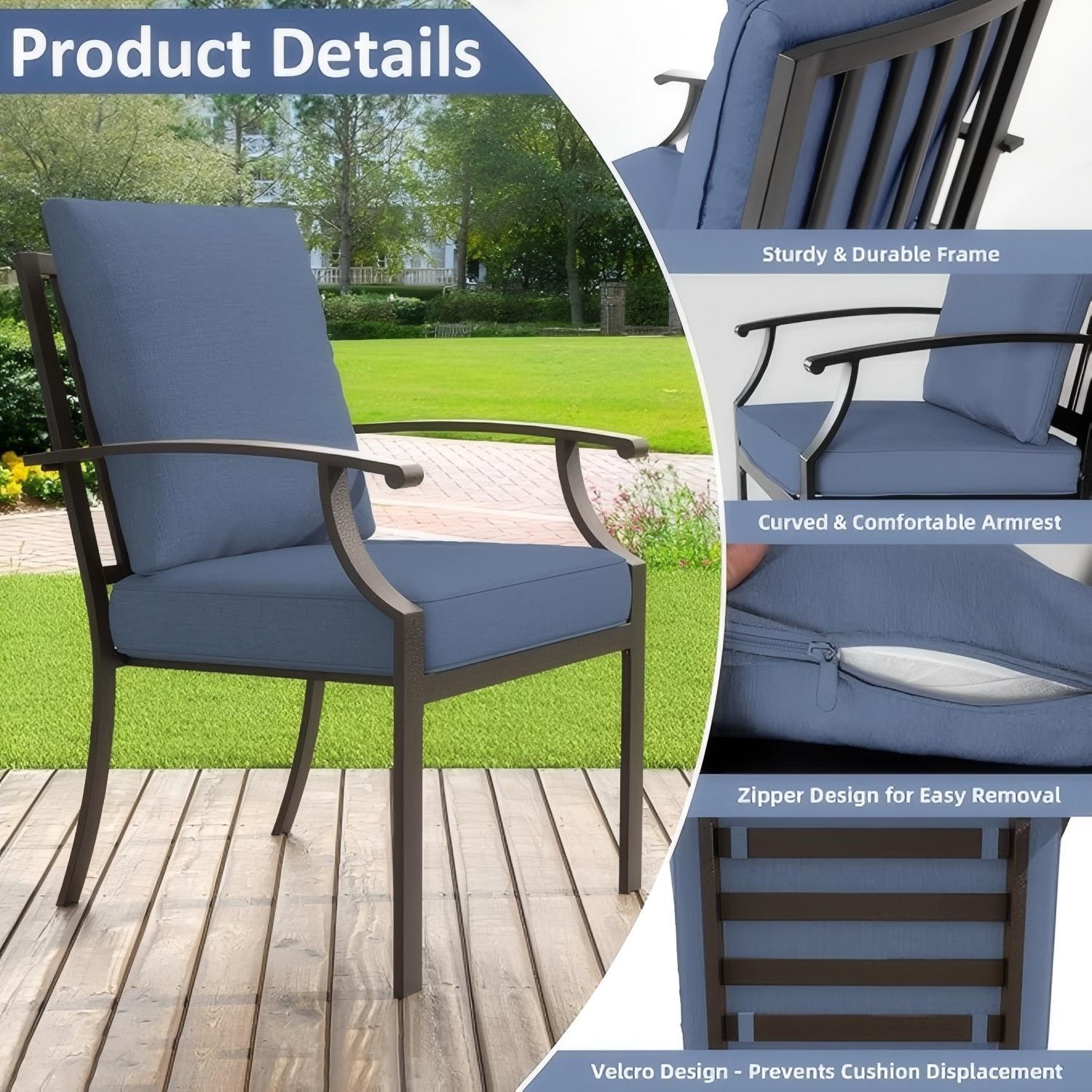 ALAULM LS-2DM-NAVY Patio-Chairs - View #2