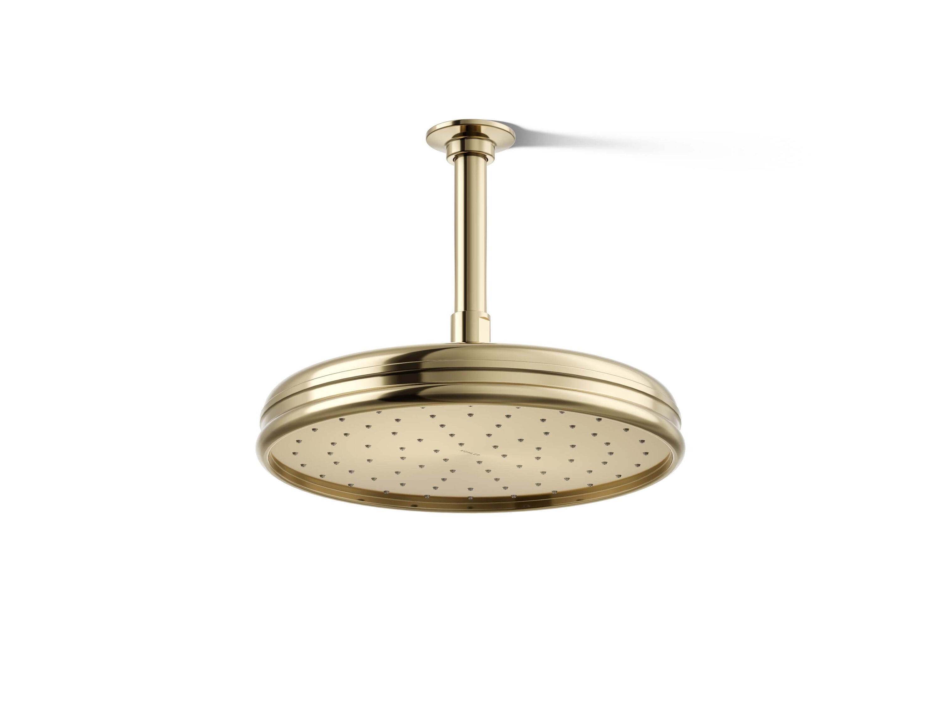 KOHLER K-13690-BL 1.0 -Spray Matte Black 12-in Round Fixed Rain Shower Head 2.5 GPM