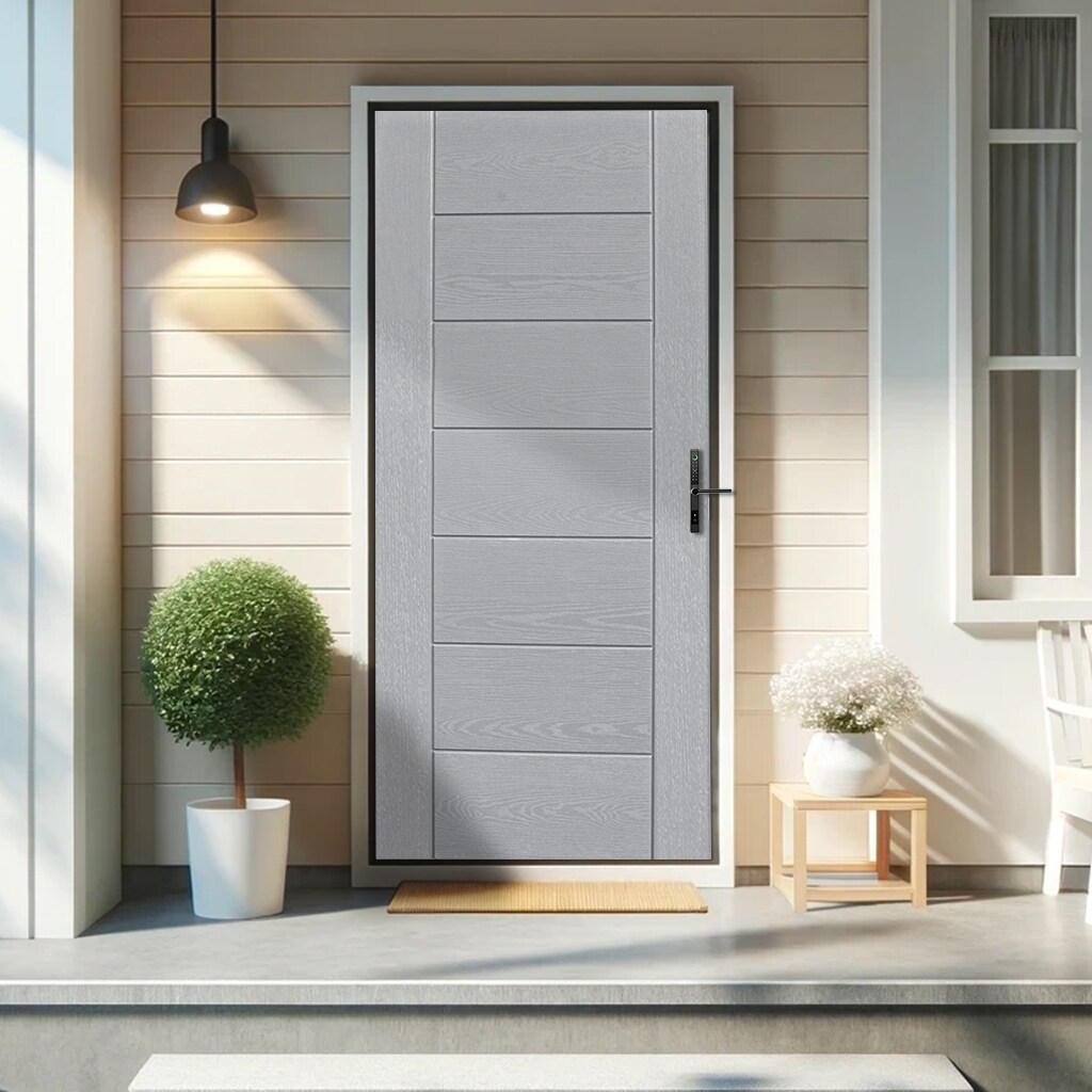 CALHOME PU7-GRAY-S-80X36 Entry-Doors - View #2