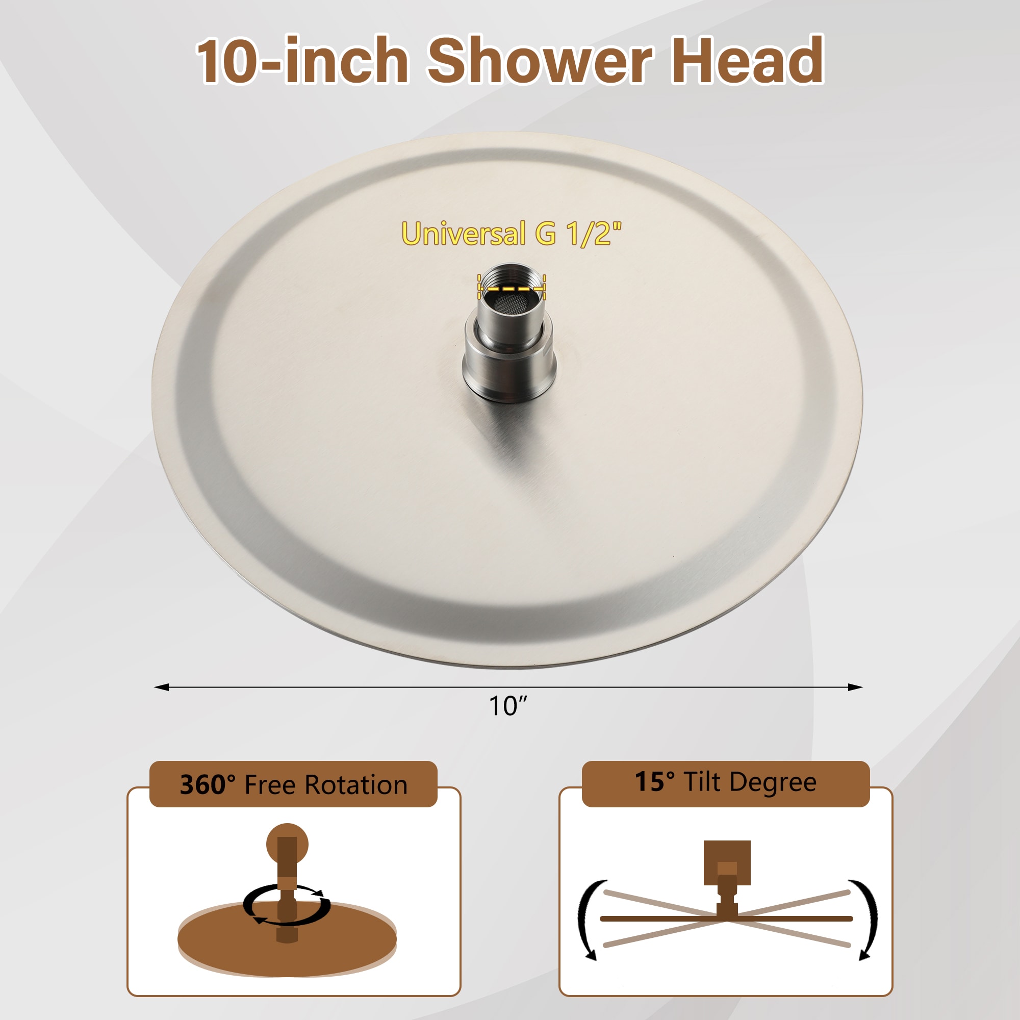 CASAINC CASATW701-5BG Fixed-Showerhead - View #5