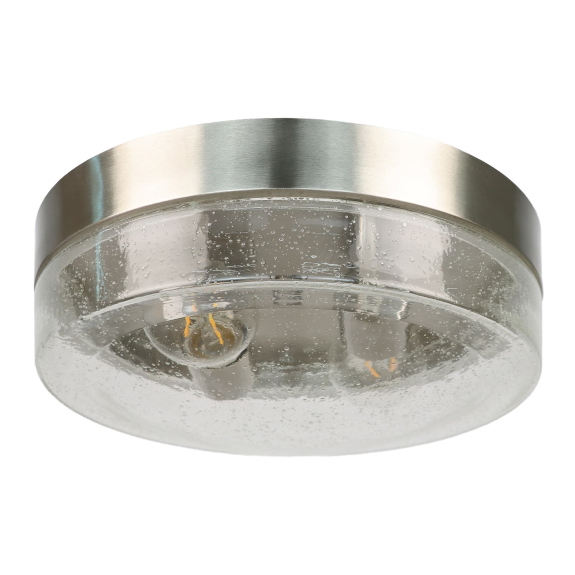 Flynama L-P181581 2 -Light 10.75-in Chrome Flush Mount Light