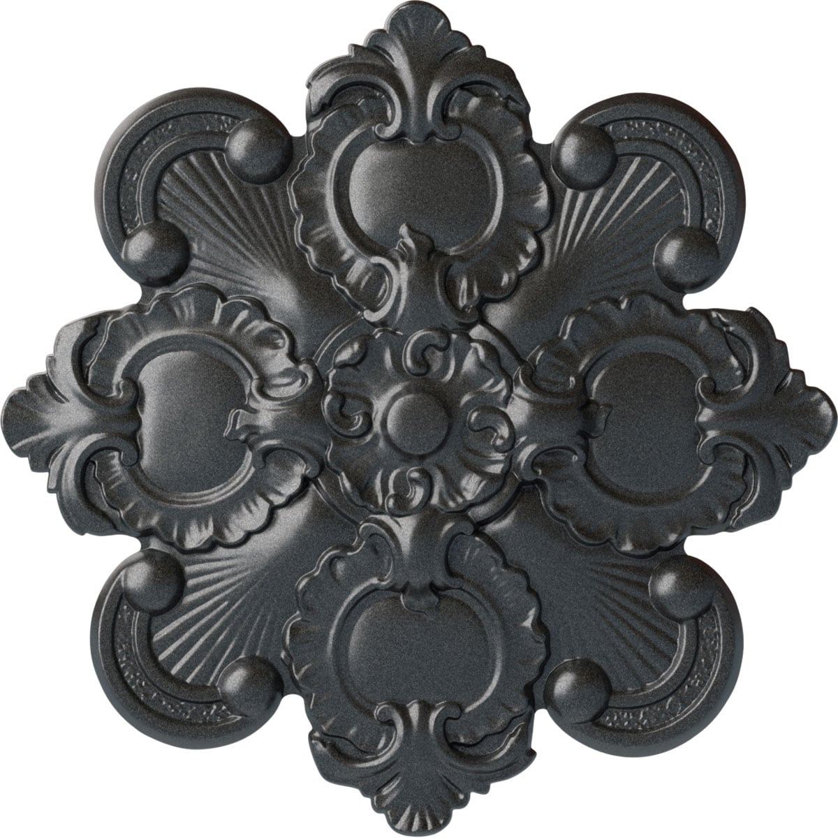 Ekena Millwork CM18KAPES Katheryn 18.125-in W x 18.125-in L Painted Pewter Polyurethane Whole Ceiling Medallion