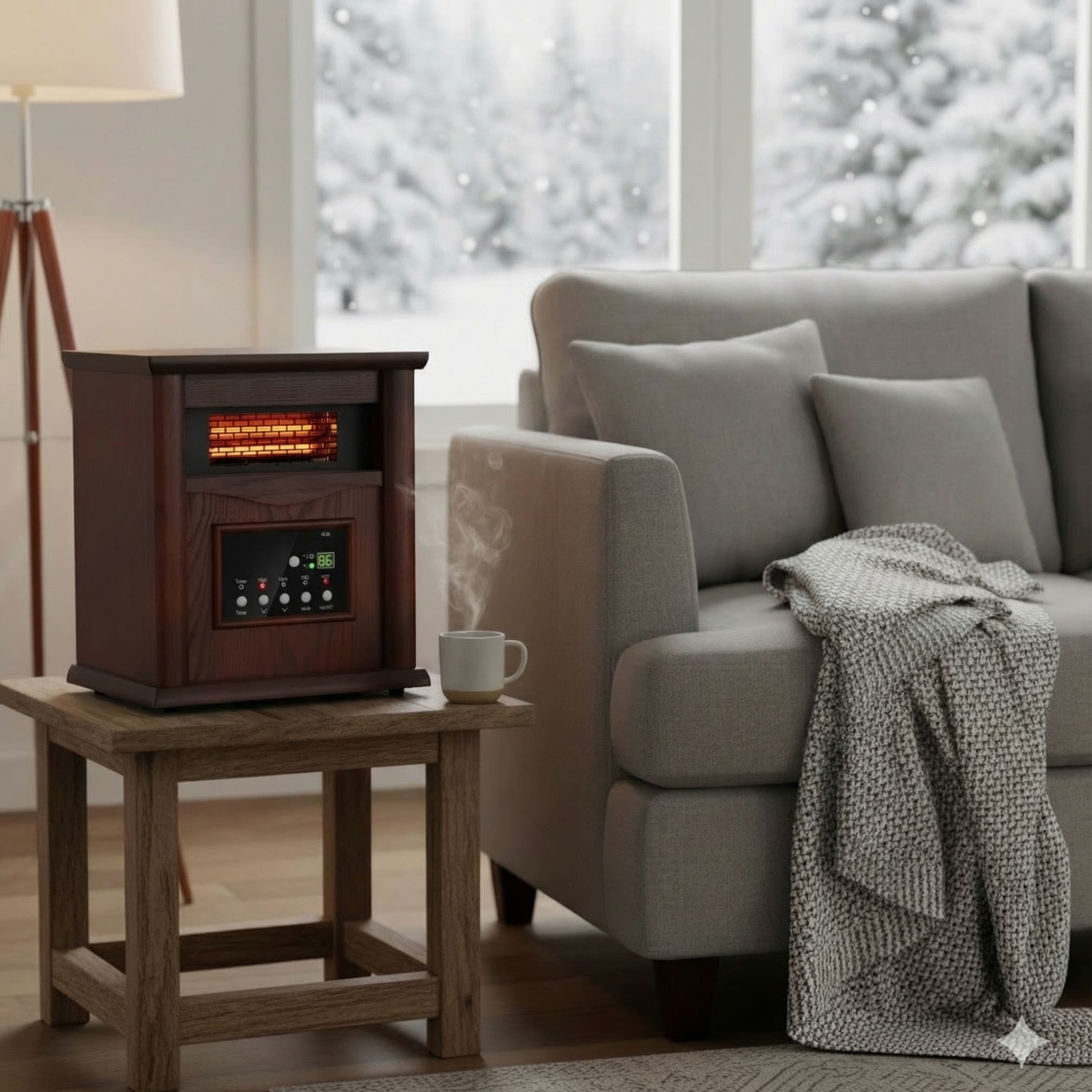 AIRO COMFORT GD9315BCW-3J-DARK Portable-Electric-Heat - View #3