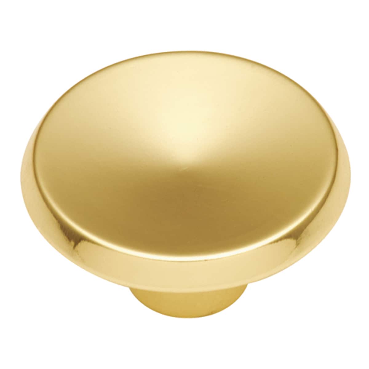 Hickory Hardware P114-3-25B Metropolis 1-1/2-in Polished Brass Round Contemporary Cabinet Knob 25 -Pack
