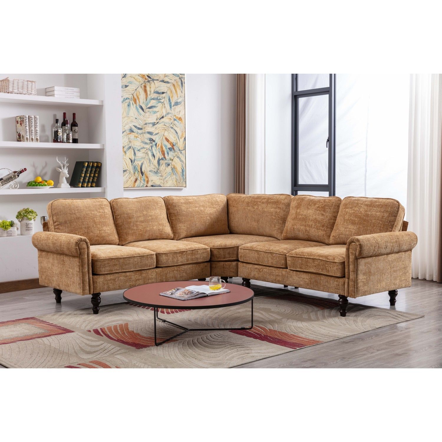 JASMODER W395S00089 Modern Yellow Sofa
