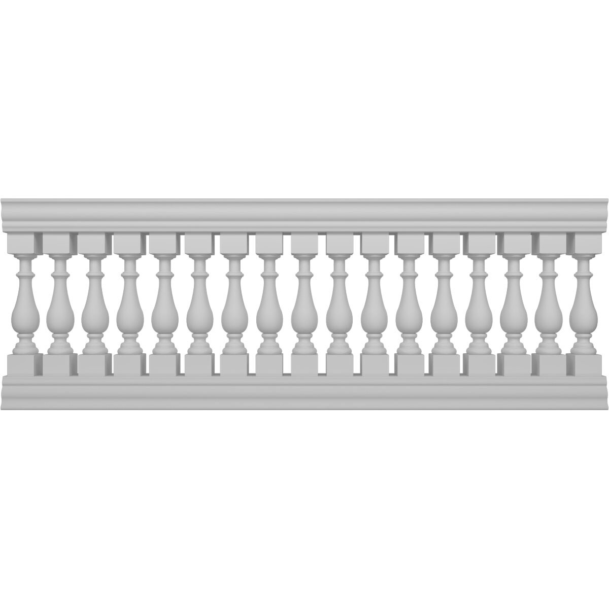 Ekena Millwork BALK37X096TRN FiberThane 8-Feet x 37-Inches Traditional Fiberglass Deck Rail Kit