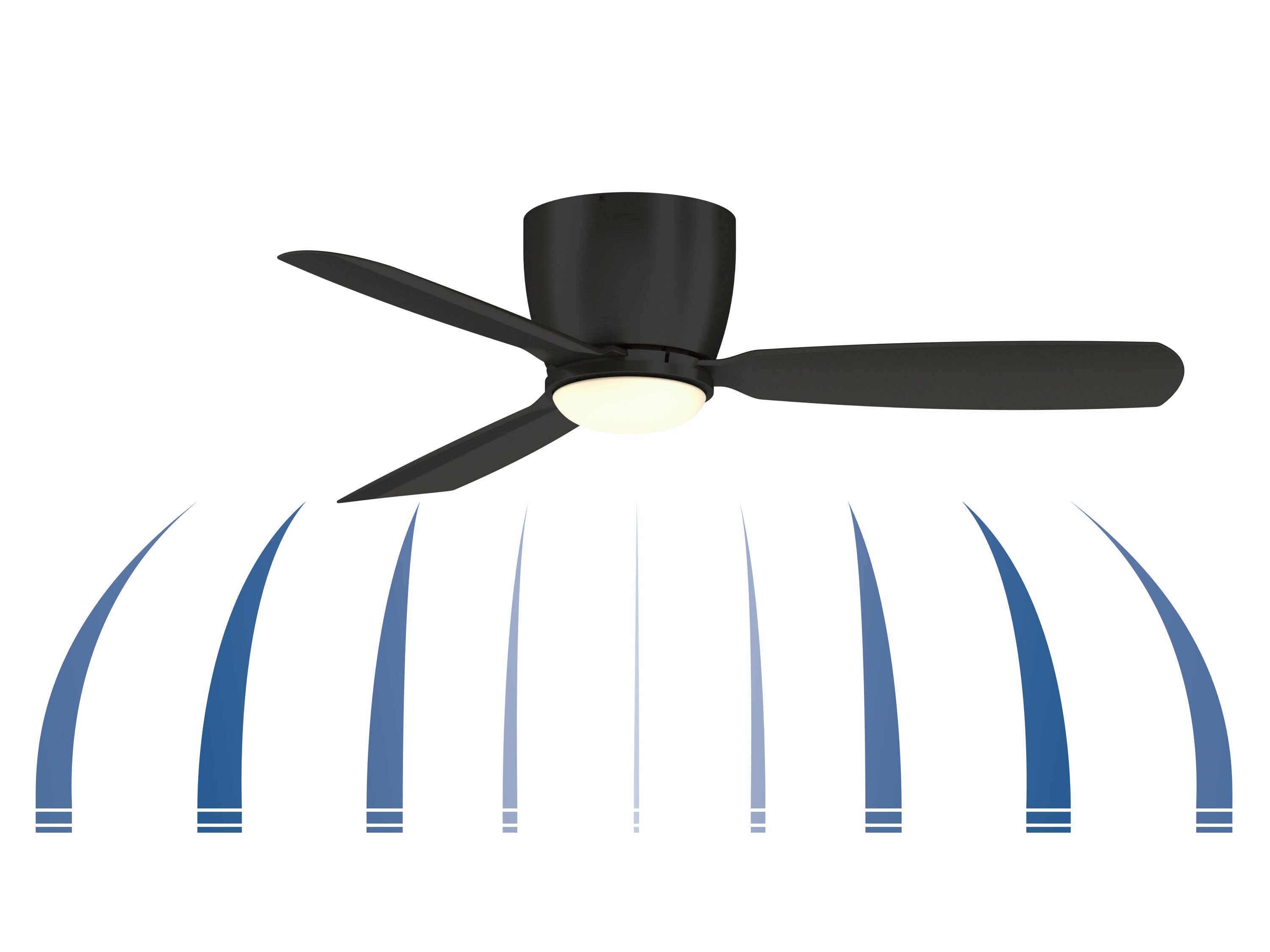 Embrace 52'' Dark Bronze Low Profile Smart Ceiling Fan with LED Light