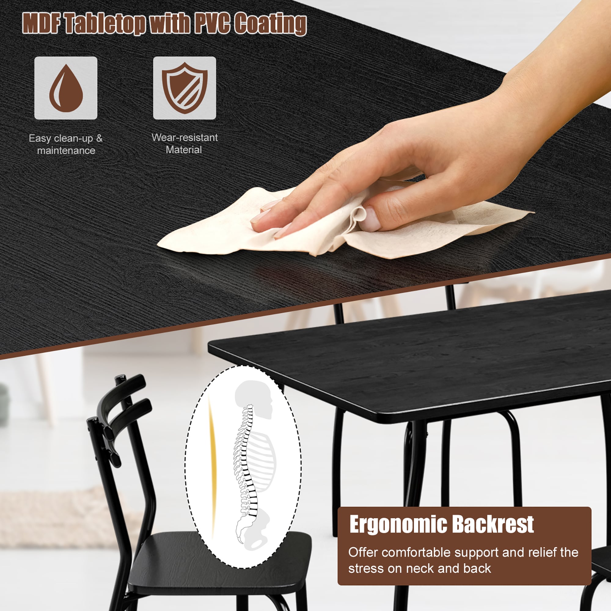 Costway HW61393 Dining-Sets - View #5