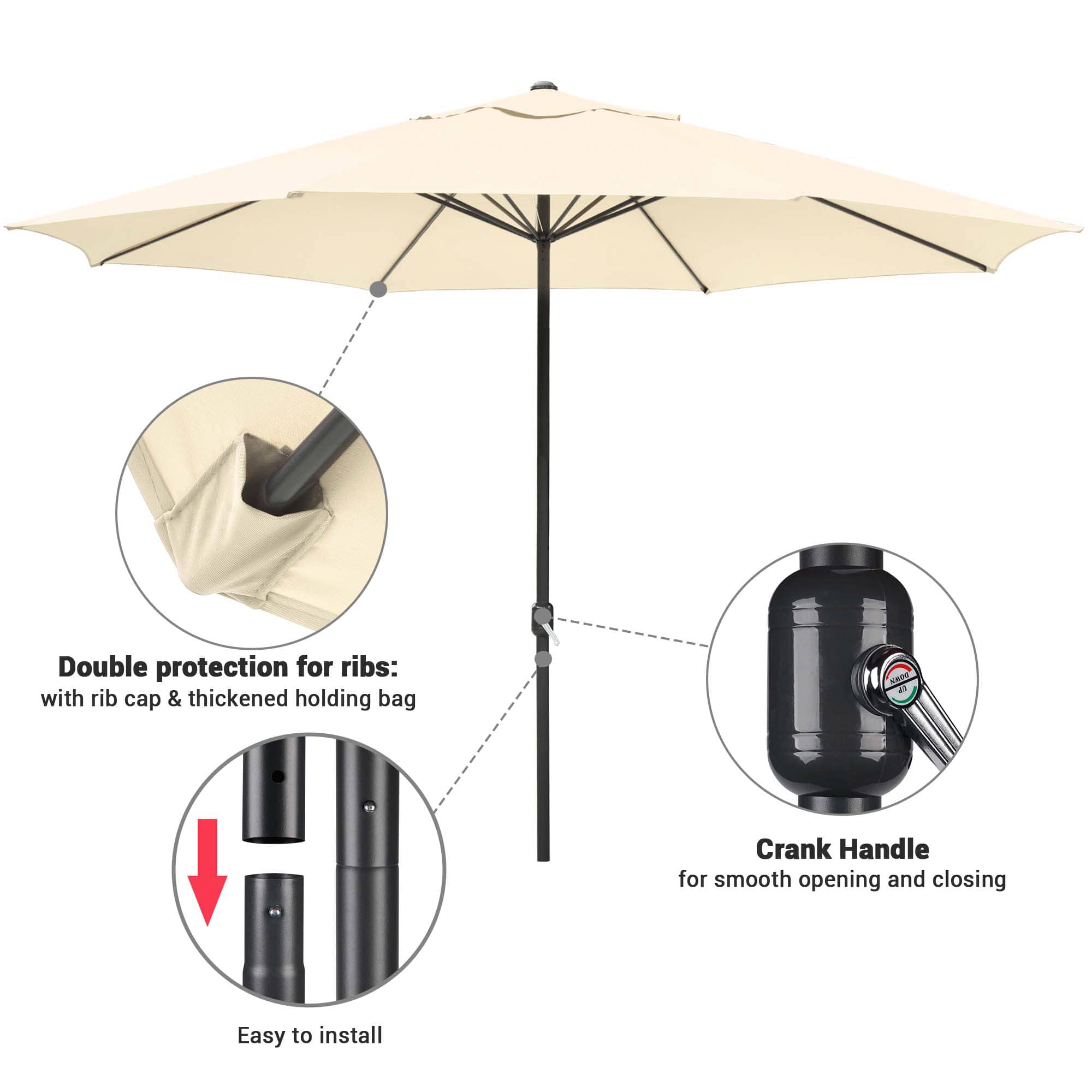 Yescom 07UMB016-13SS-01-LO Indoor-Umbrella-Stands - View #3