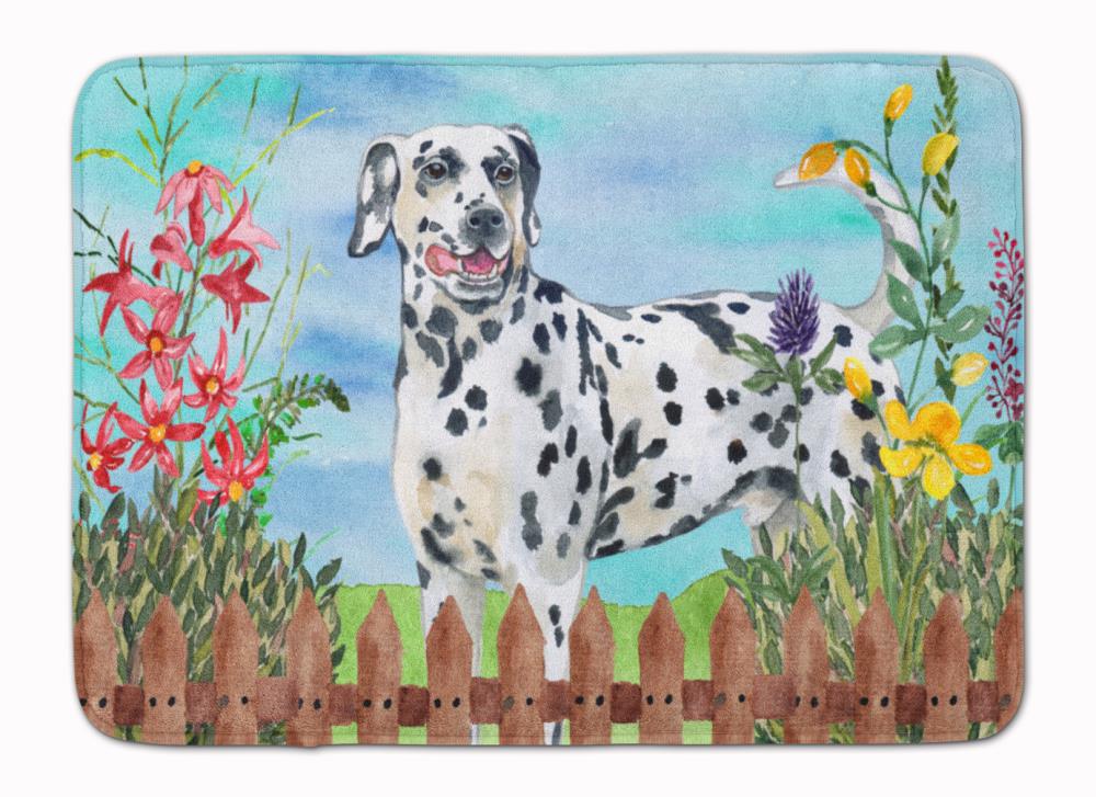 Caroline's Treasures CK1215RUG Springtime Dog 27-in x 19-in Multiple Colors/Finishes Microfiber Memory Foam Bath Mat