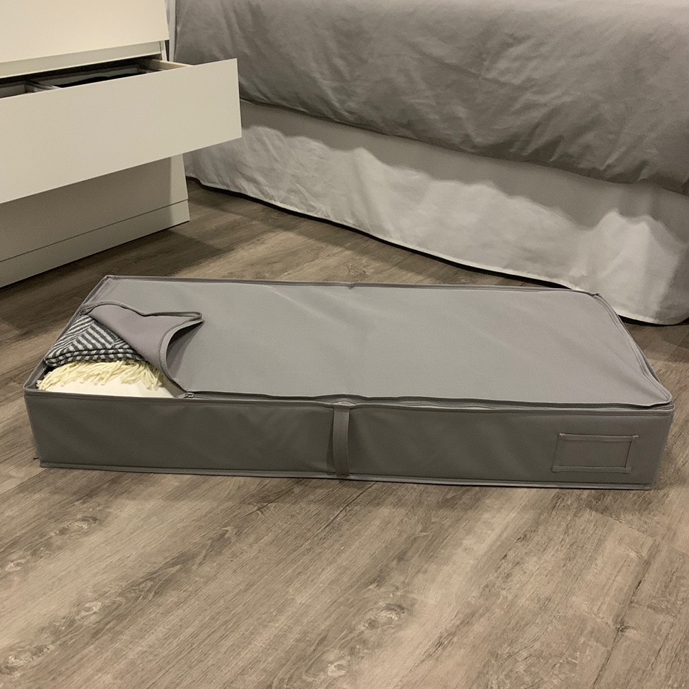 Simplify 2 Pack Under The Bed Storage Bag in Heather Grey
