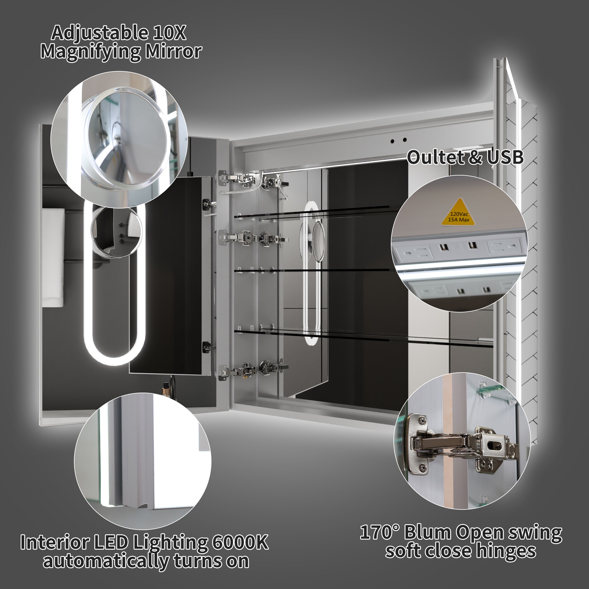 ExBrite W7MC4036 Bathroom-Medicine-Cabinets - View #6