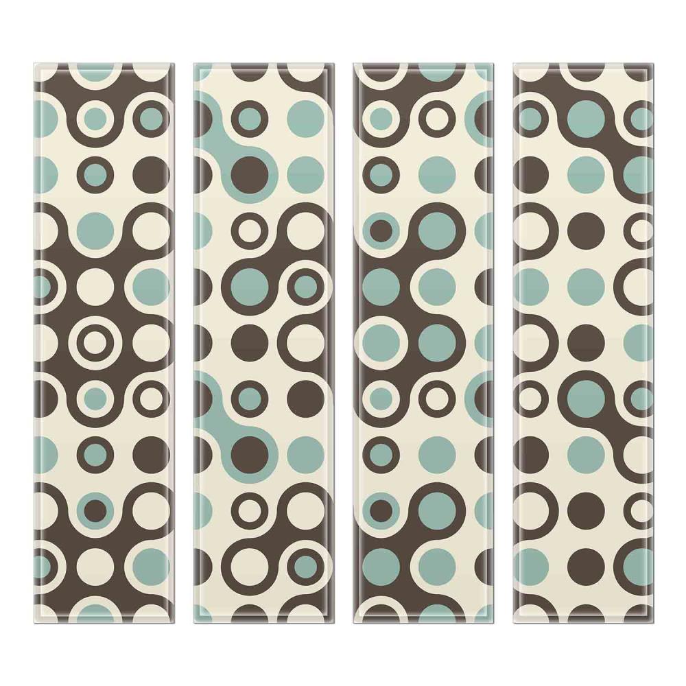 Instant Mosaic 3750102 Upscale Designs 32-Pack Multicolor 3-in x 12-in Glossy Glass Random Wall Tile