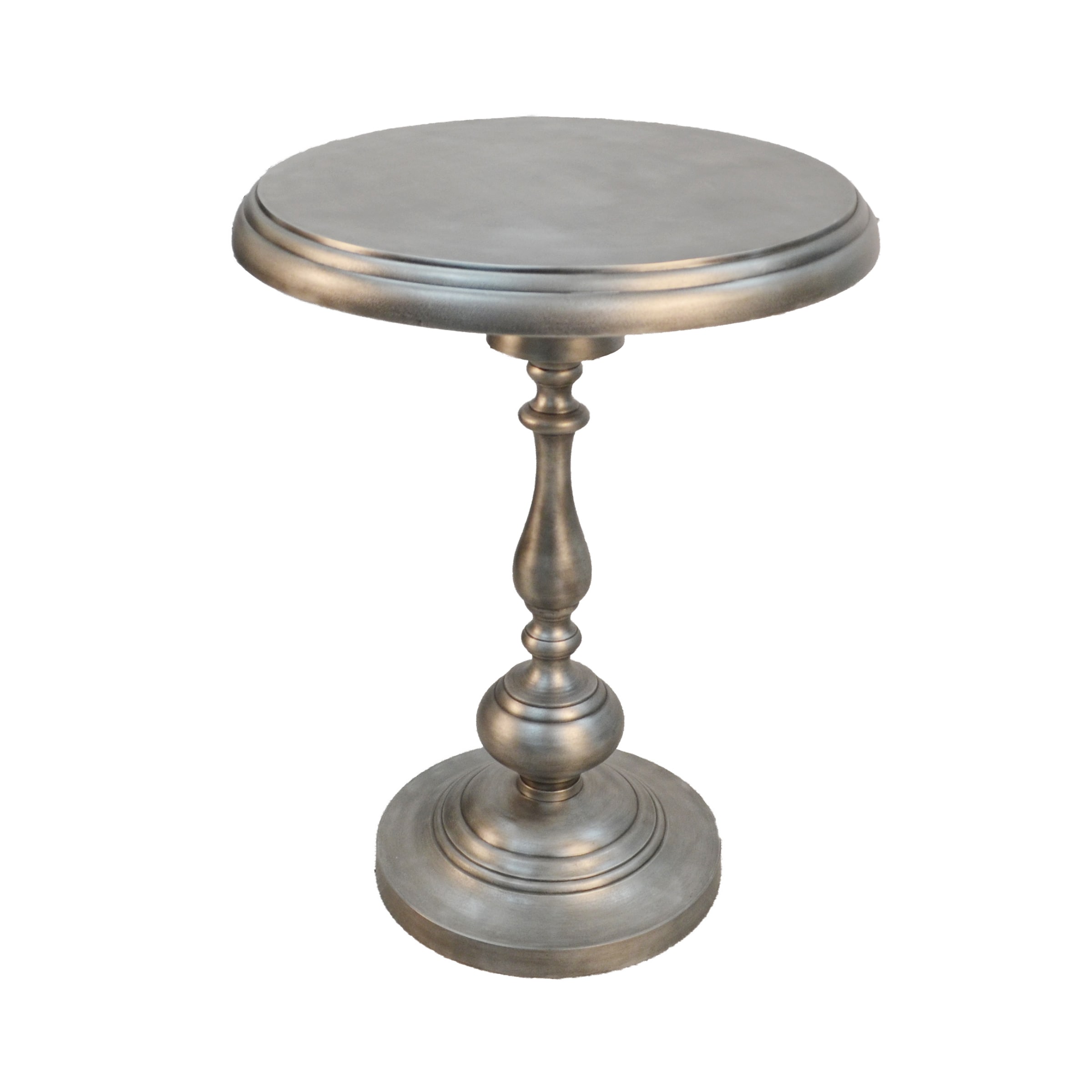 Carolina Cottage CF4218-AN Patterson 18.5-Inches W x 24-Inches H Antique nickel Metal Round Industrial End Table Assembly Required