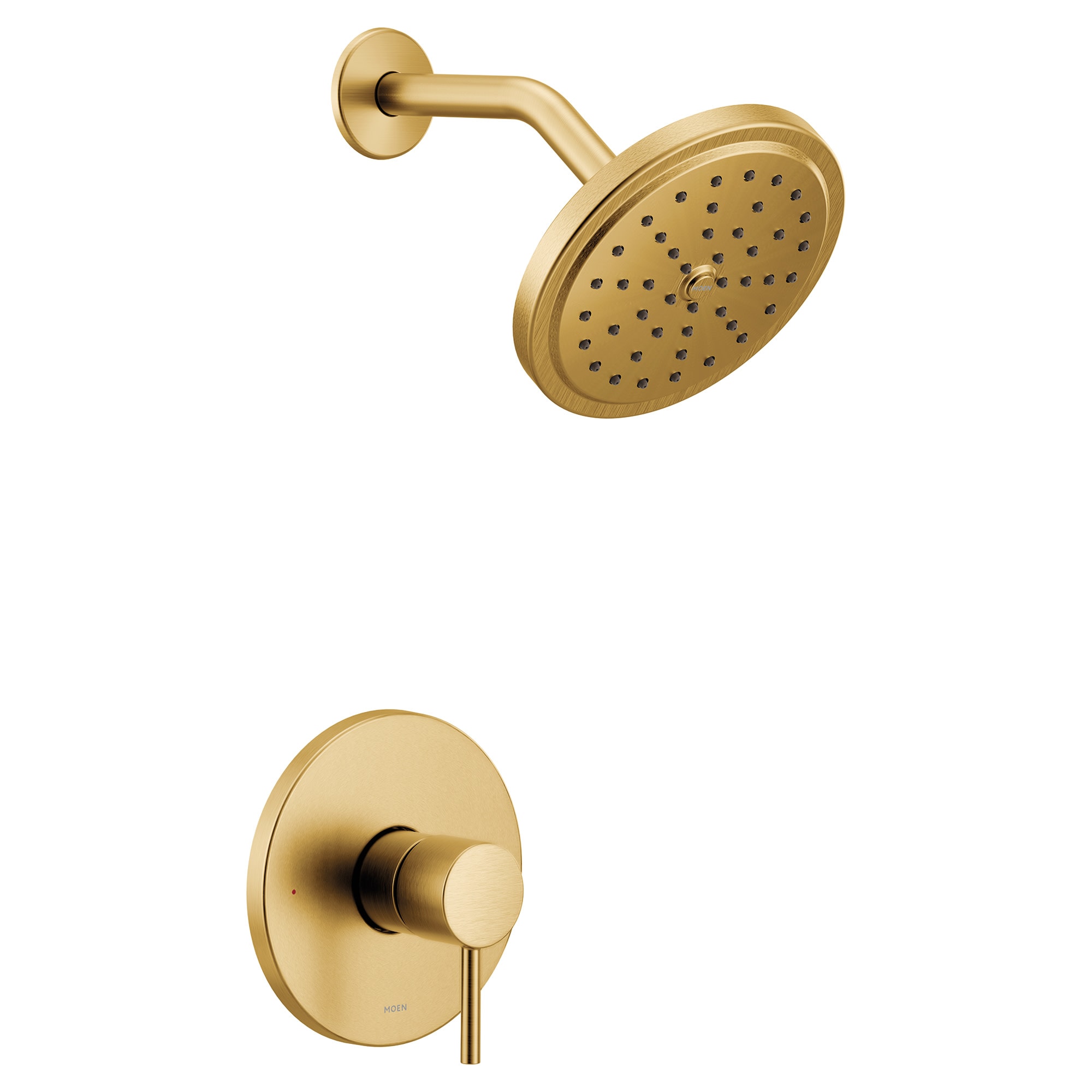 Moen UT3292BG Brushed Gold 1-handle Single function 7-Inches Round Bathtub and shower Faucet (Valve Not Included)