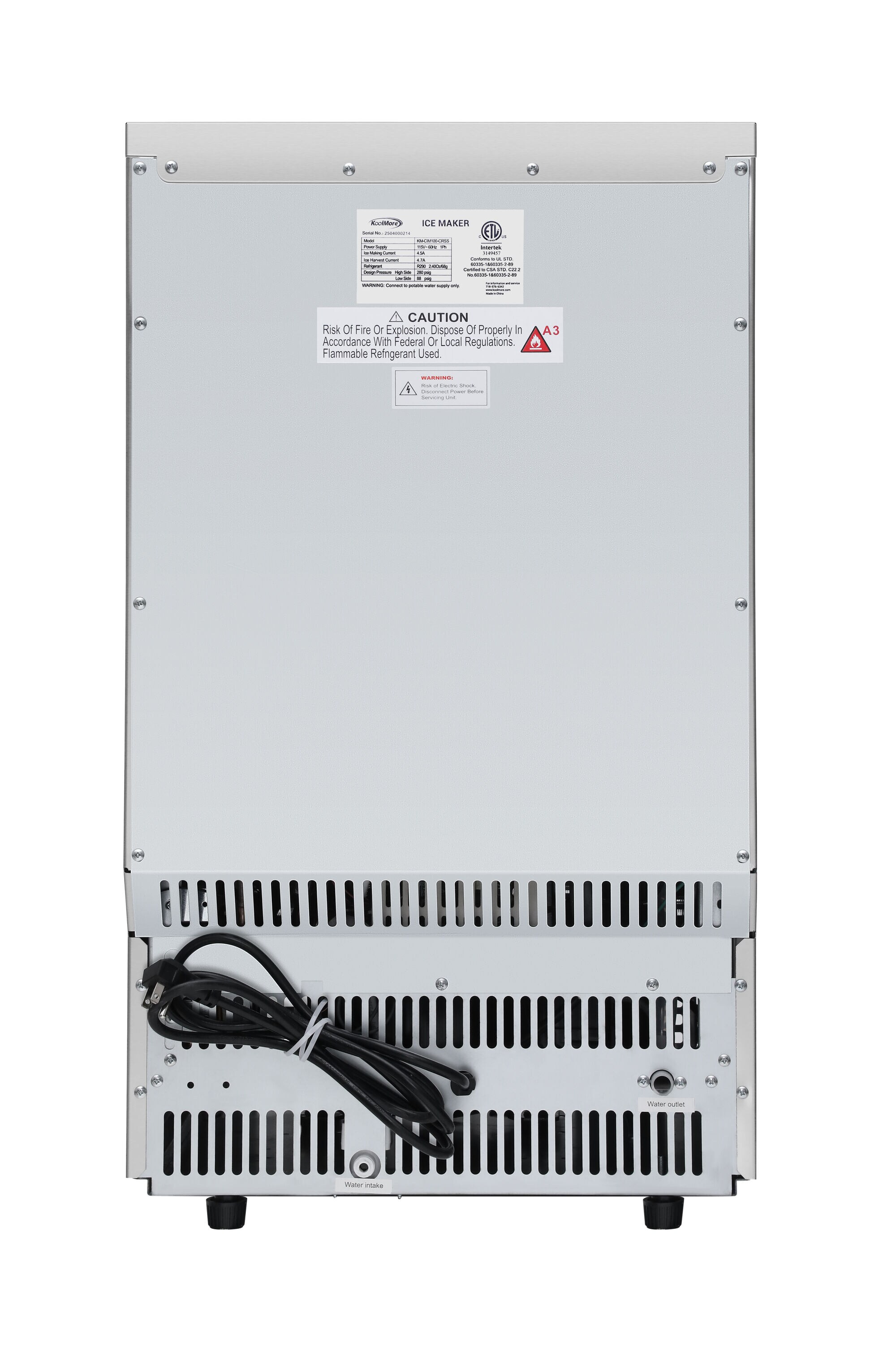 KoolMore LOW-KM-CIM100-CRSS Commercial-Ice-Makers - View #13