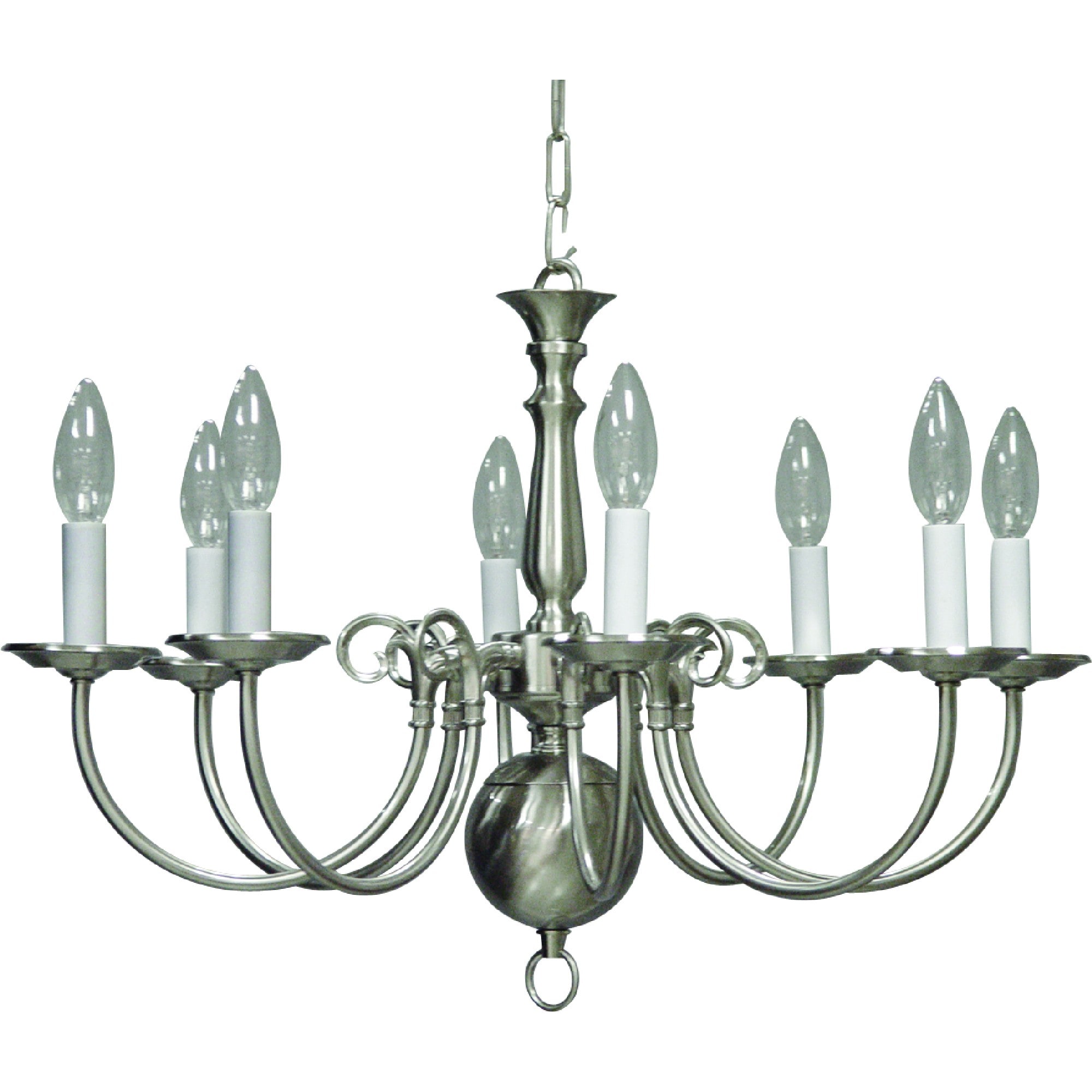 Volume Lighting 6-Light Nickel Traditional Dry rated Chandelier in