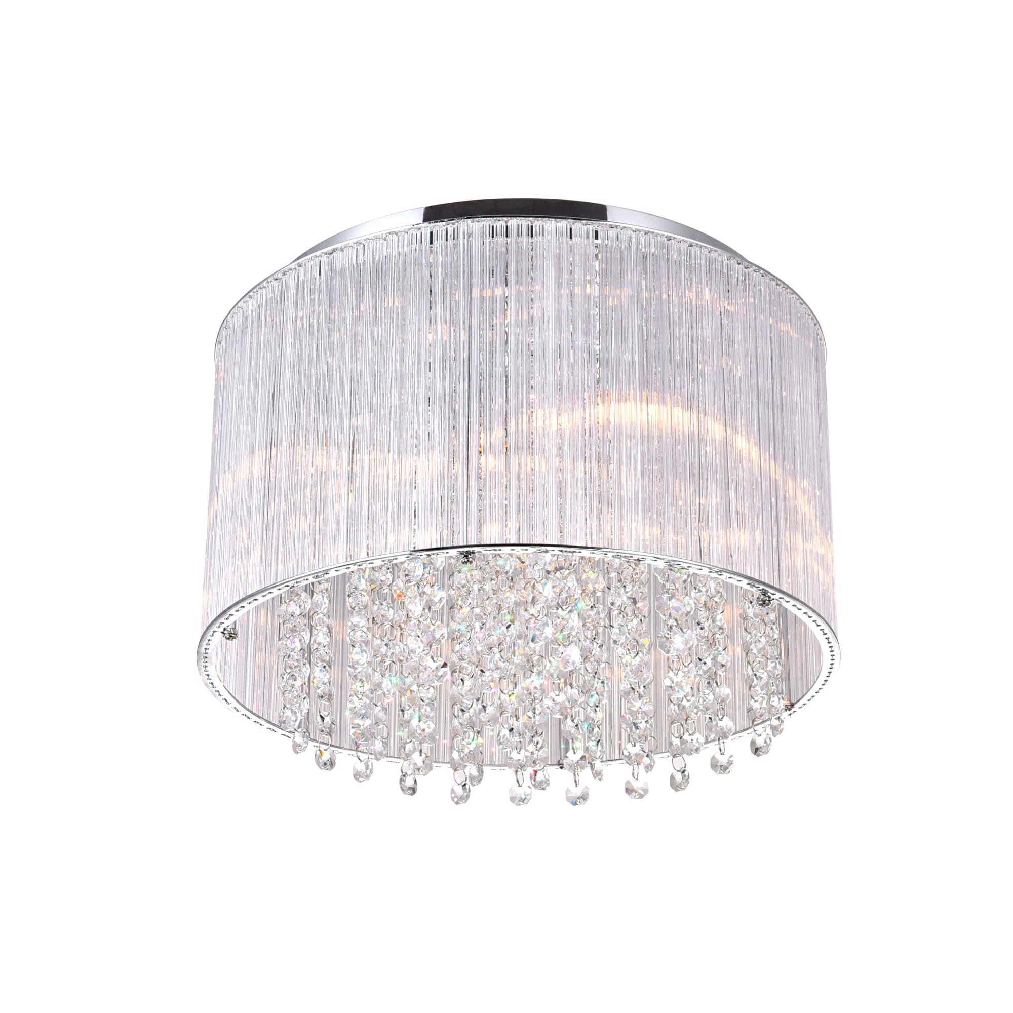 CWI Lighting 5319C14C-R Spring Morning 6 -Light 14-in Chrome Flush Mount Light