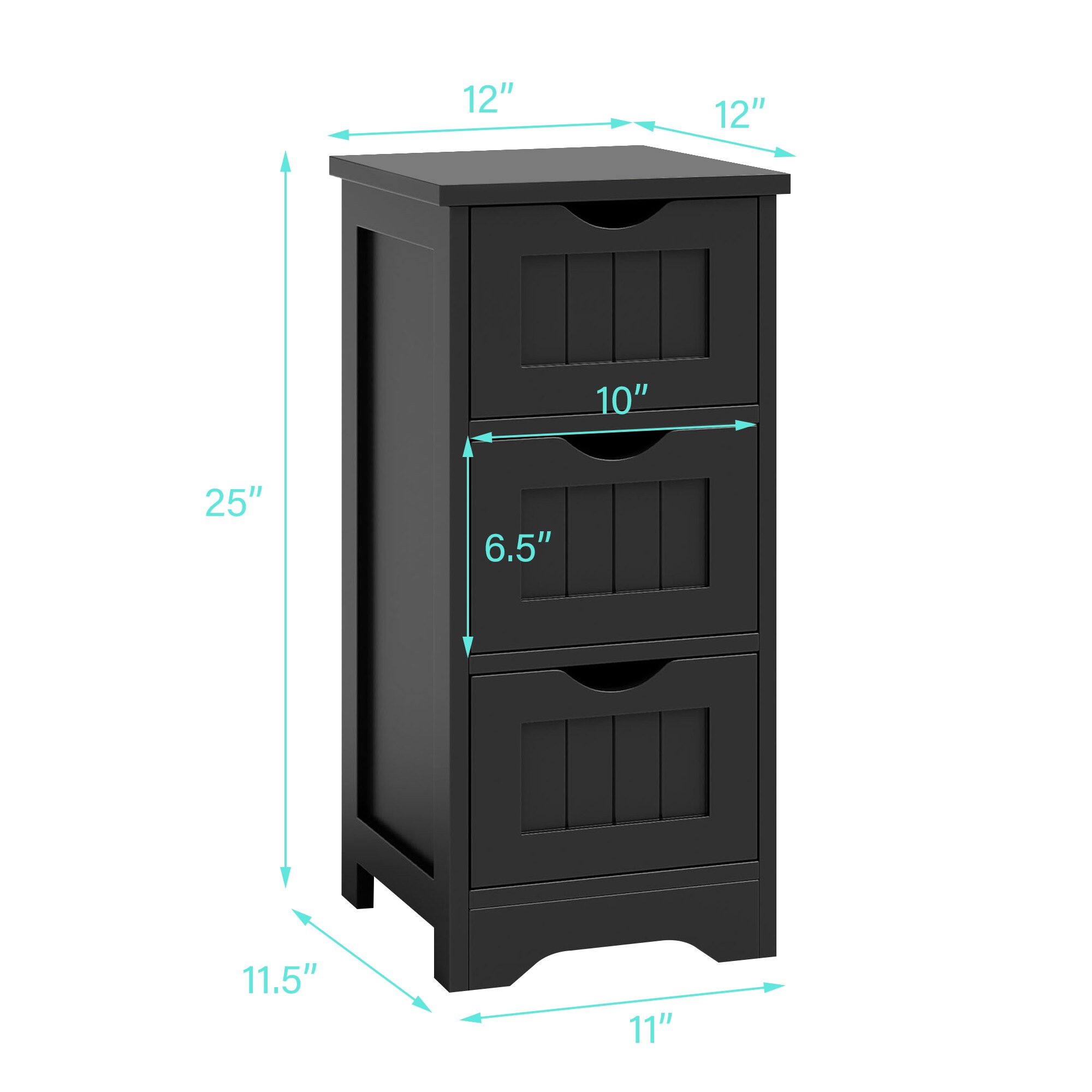 WELLFOR OUJ66968BK Linen-Cabinets - View #2