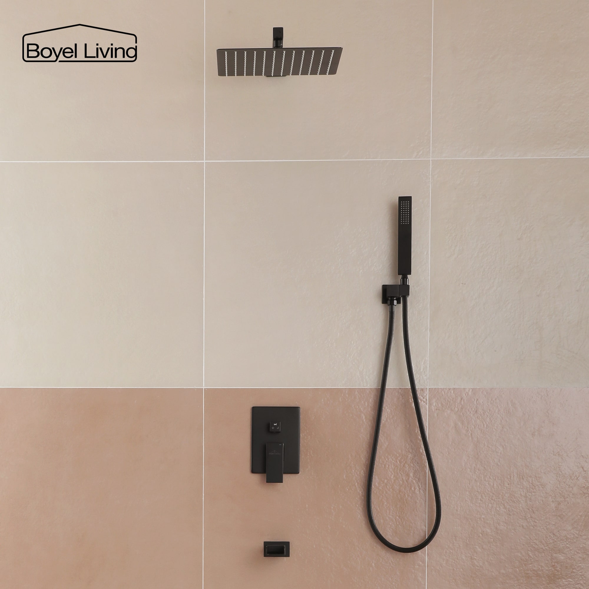 Clihome MS-A3807-12MB Showerhead-Bar-Panels - View #3