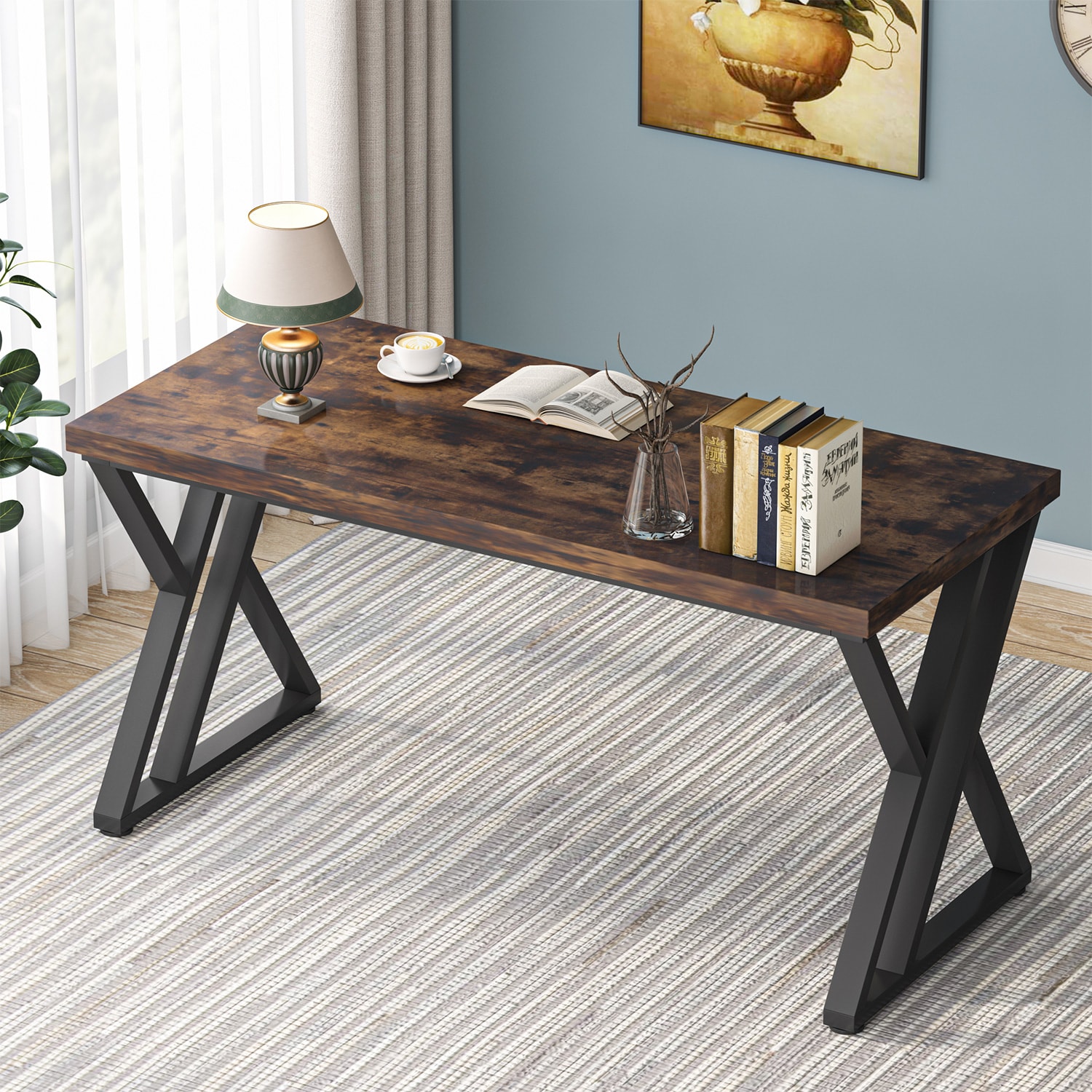 Fnova LWTJ-U0002 Office Conference Table Multiple colors/finishes 2 -Person Conference table ( 55.12-in W x 29.52-in H )