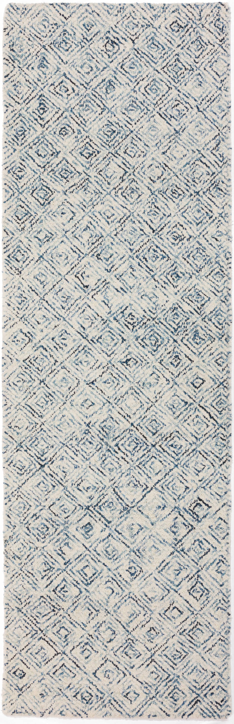 Addison Rugs ADL31BL2X8 Delilah 2 x 7 Wool Navy Indoor Geometric Bohemian/Eclectic Runner Rug
