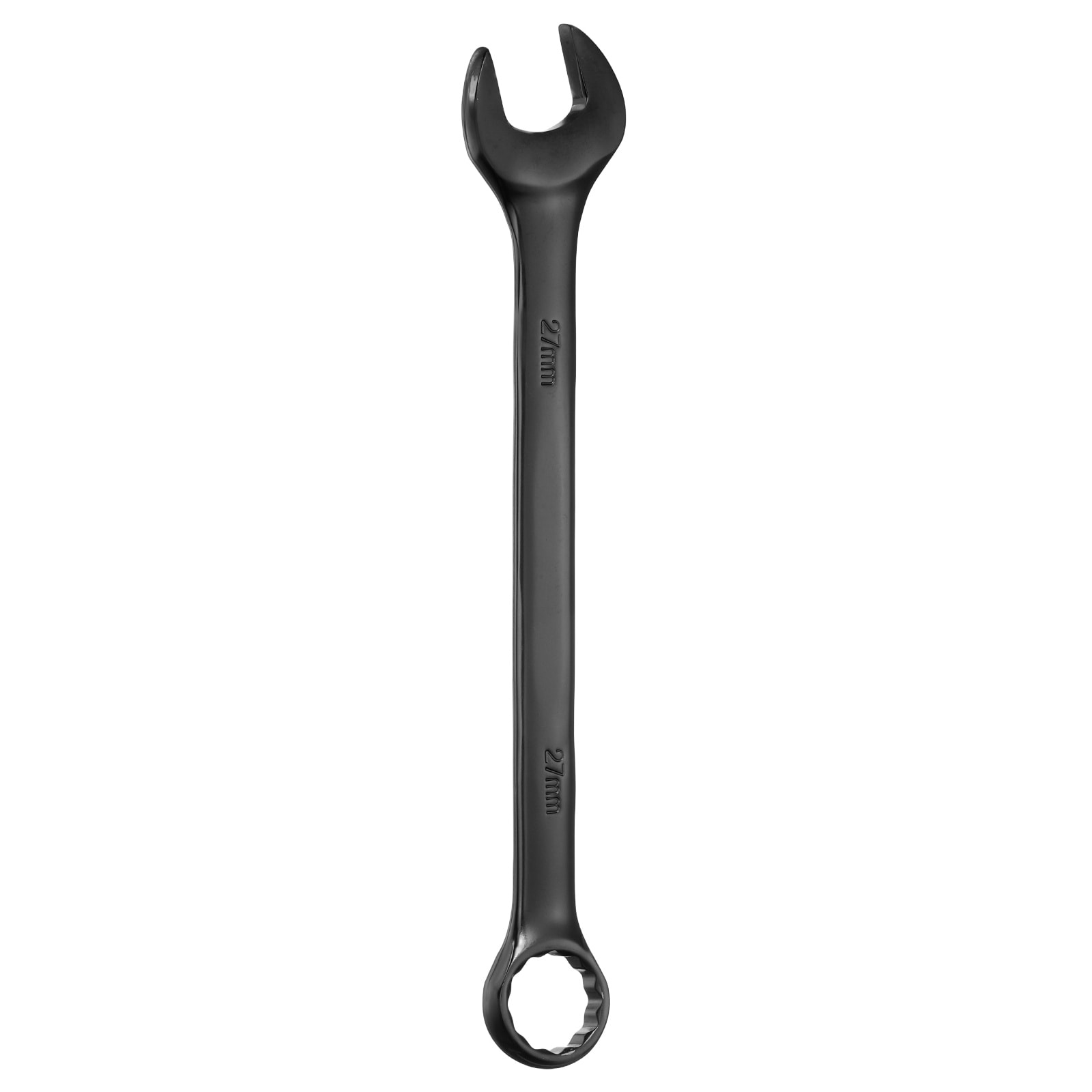 Harfington Metric Combination Wrench 27mm 12-Point Box and Open End Double Ended Wrenches Spanners Tools for Household Automotive Machinery DIY Repair Black #S26050903UX0158