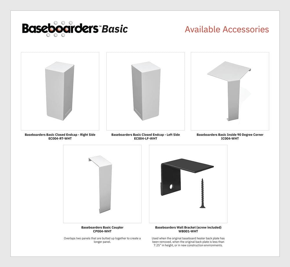 Baseboarders EC004-LF-WHT Baseboard-Heater-Covers - View #4