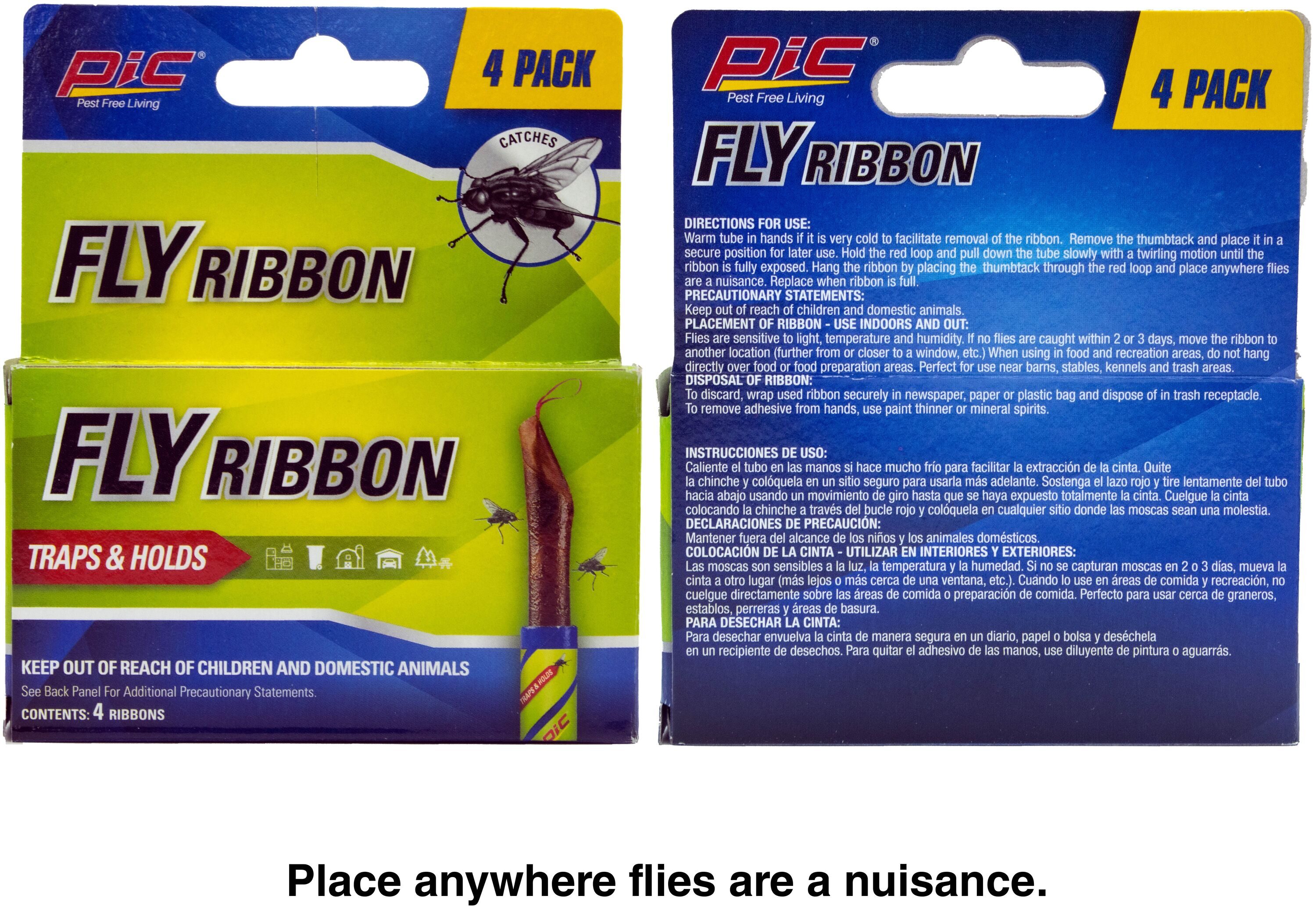 PIC Fly Ribbon 120-Count Indoor/Outdoor Insect Trap (96-Pack) in the Insect  Traps department at