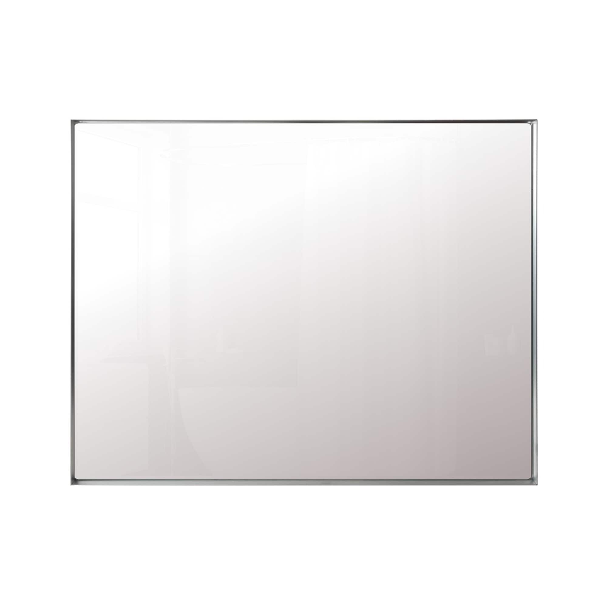BABOOM BOM-1128136-OR 40-Inches x 30-Inches Framed Rectangle Bathroom Vanity Mirror ( White )