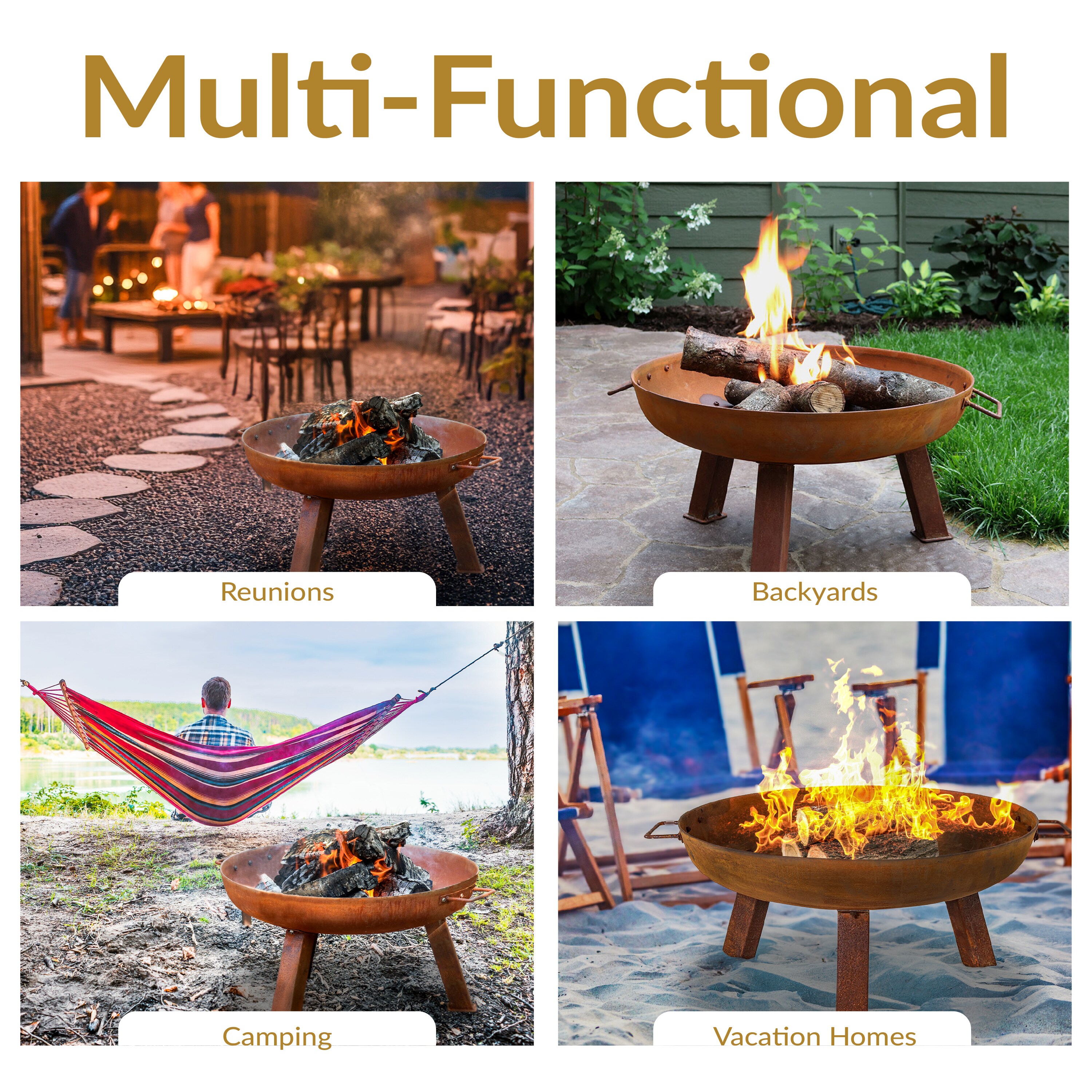 Sunnydaze Decor RCM-LG620 Outdoor-Woodburning-Firepits - View #8