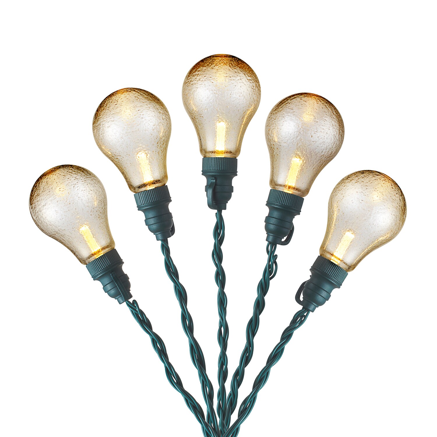 Holiday Living 112306BO 10-Count 9-ft Multi-function White LED Battery-operated Christmas String Lights Timer