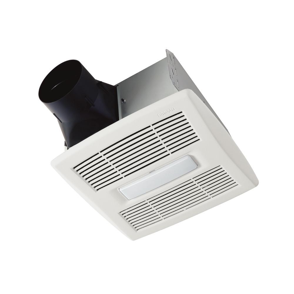 Broan AE80L InVent 0.8-Sone 80-CFM White Lighted Bathroom Fan ENERGY STAR