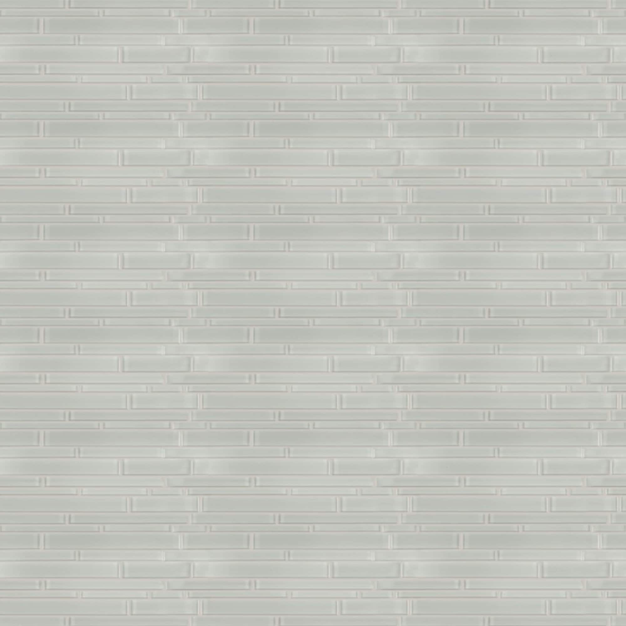 Anatolia 3001-0054-0 Mist 12-in x 12-in Glossy Glass Subway Linear Mosaic Wall Tile ( 10.0-sq ft Carton )