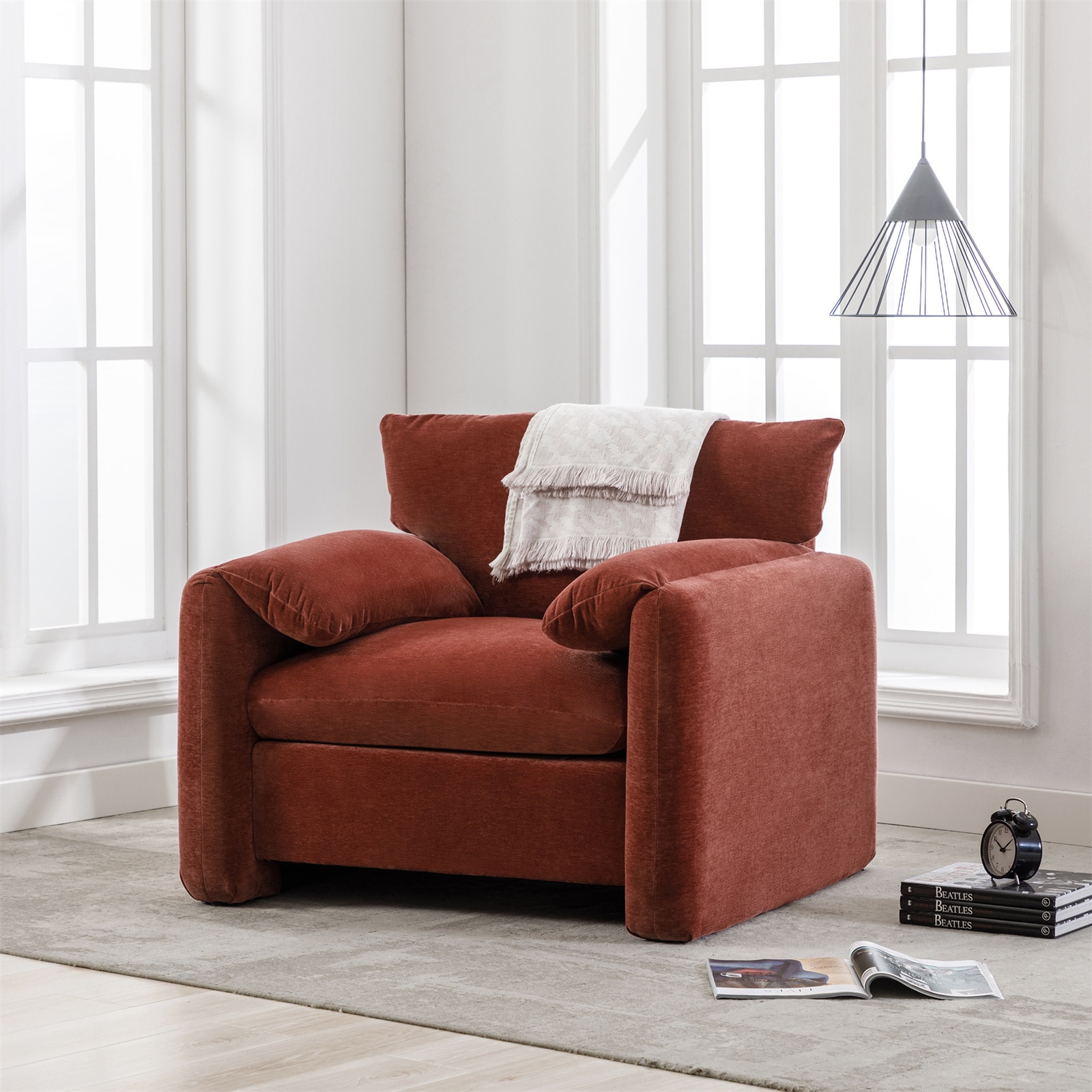 Chenille accent online chair