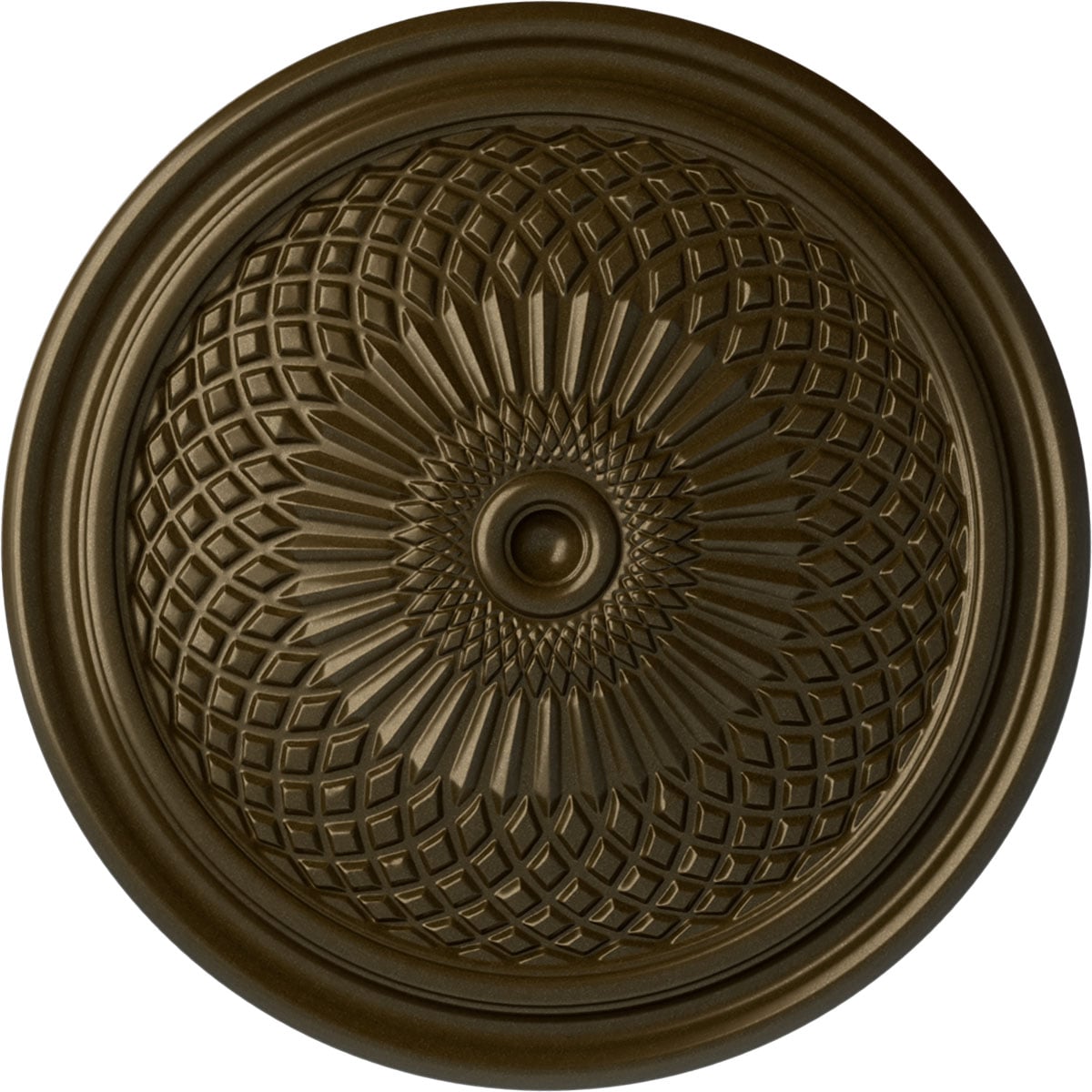 Ekena Millwork CM22TNBRS Trinity 22-in W x 22-in L Painted Brass Polyurethane Whole Ceiling Medallion