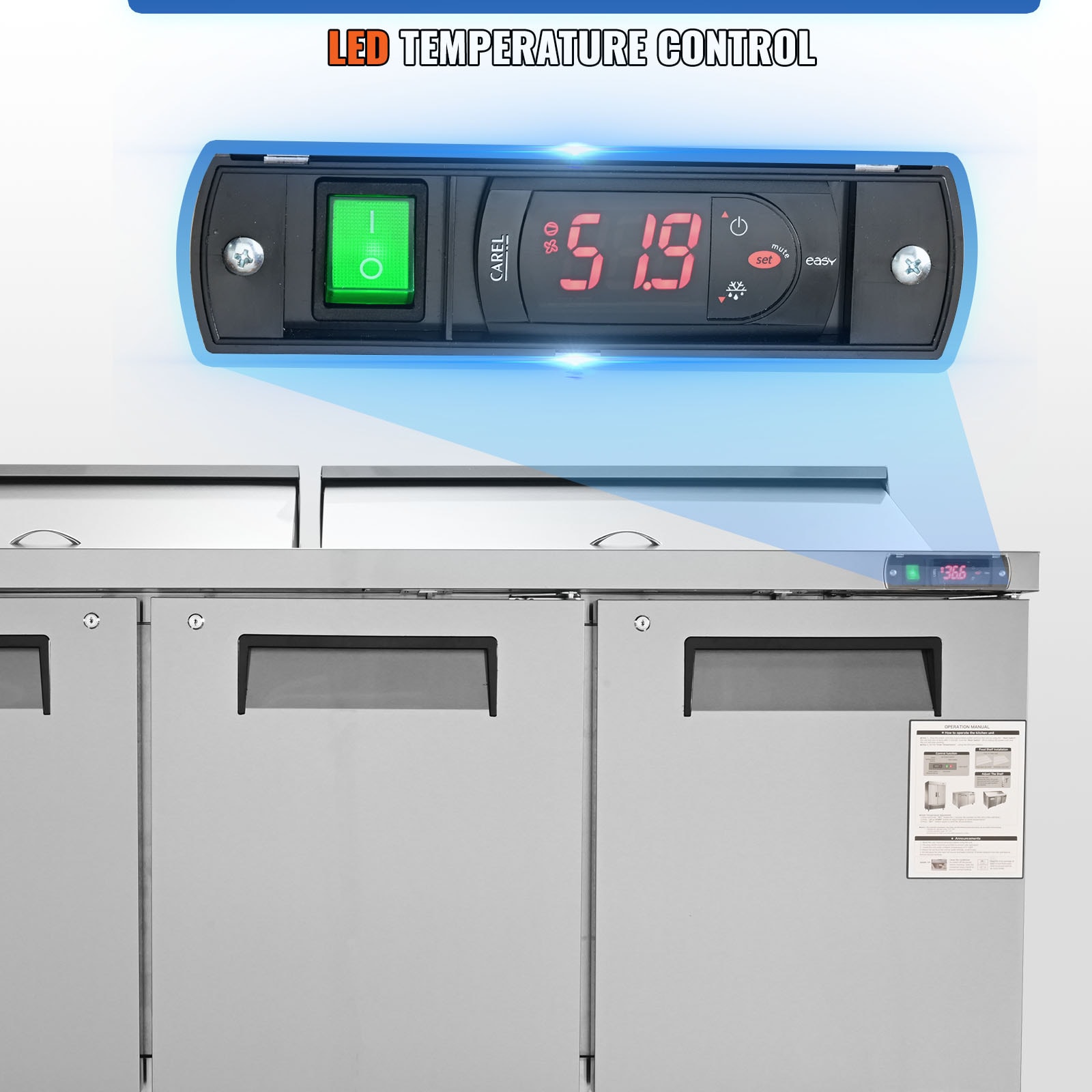 VEVOR SCF20CUFT72I07942V1 Refrig-Prep-Tables - View #6