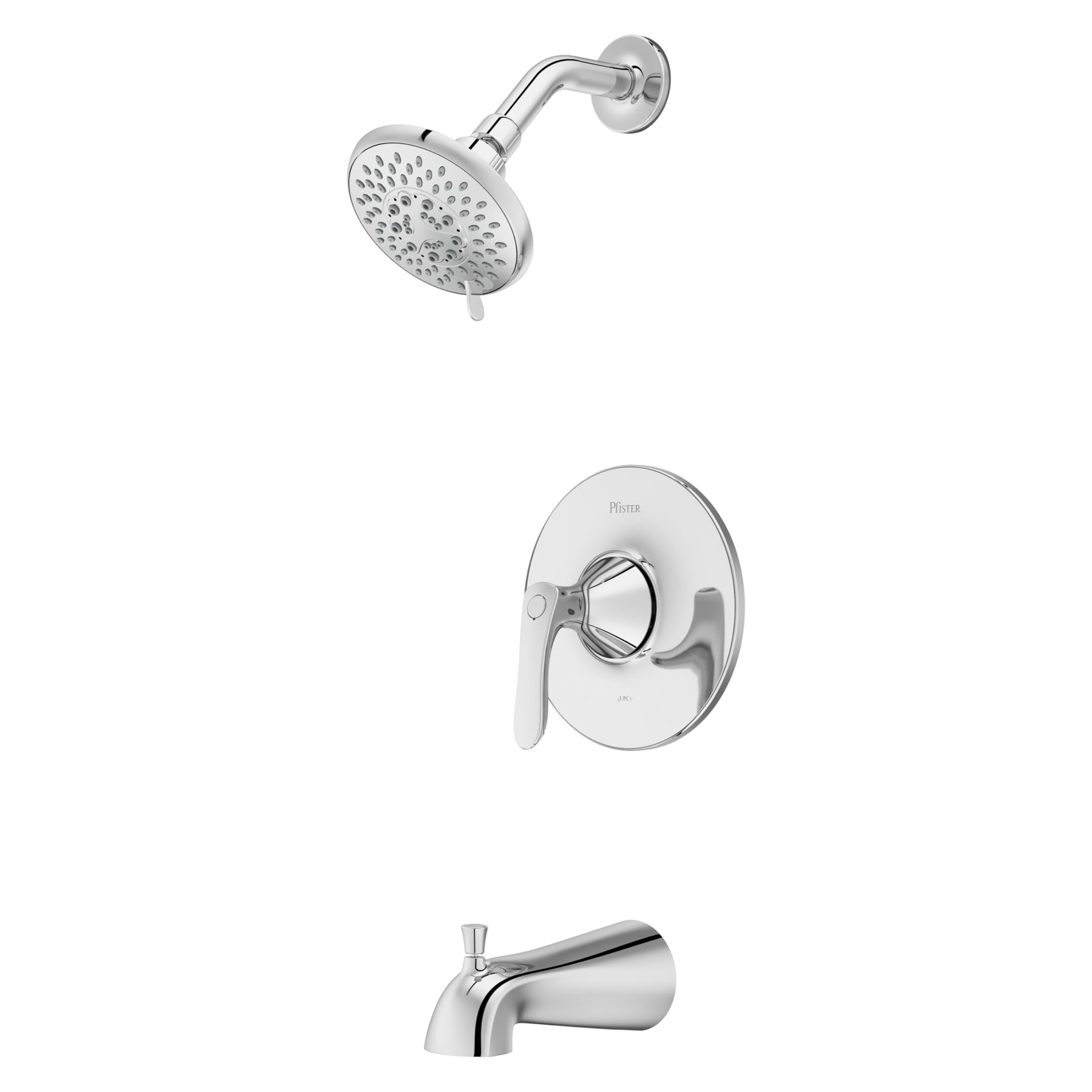 Pfister LG89-8WRC Weller Polished chrome 1-handle Single function 3.219-in Round Shower Faucet