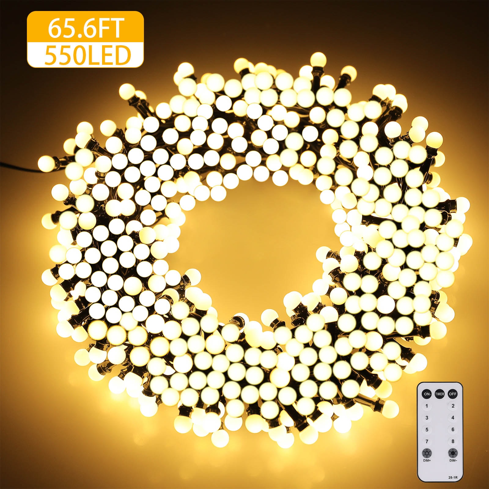 181 Ft 500 LED Christmas Lights Outdoor, Warm White & Multicolor Color  Changing Christmas Tree Light…See more 181 Ft 500 LED Christmas Lights  Outdoor