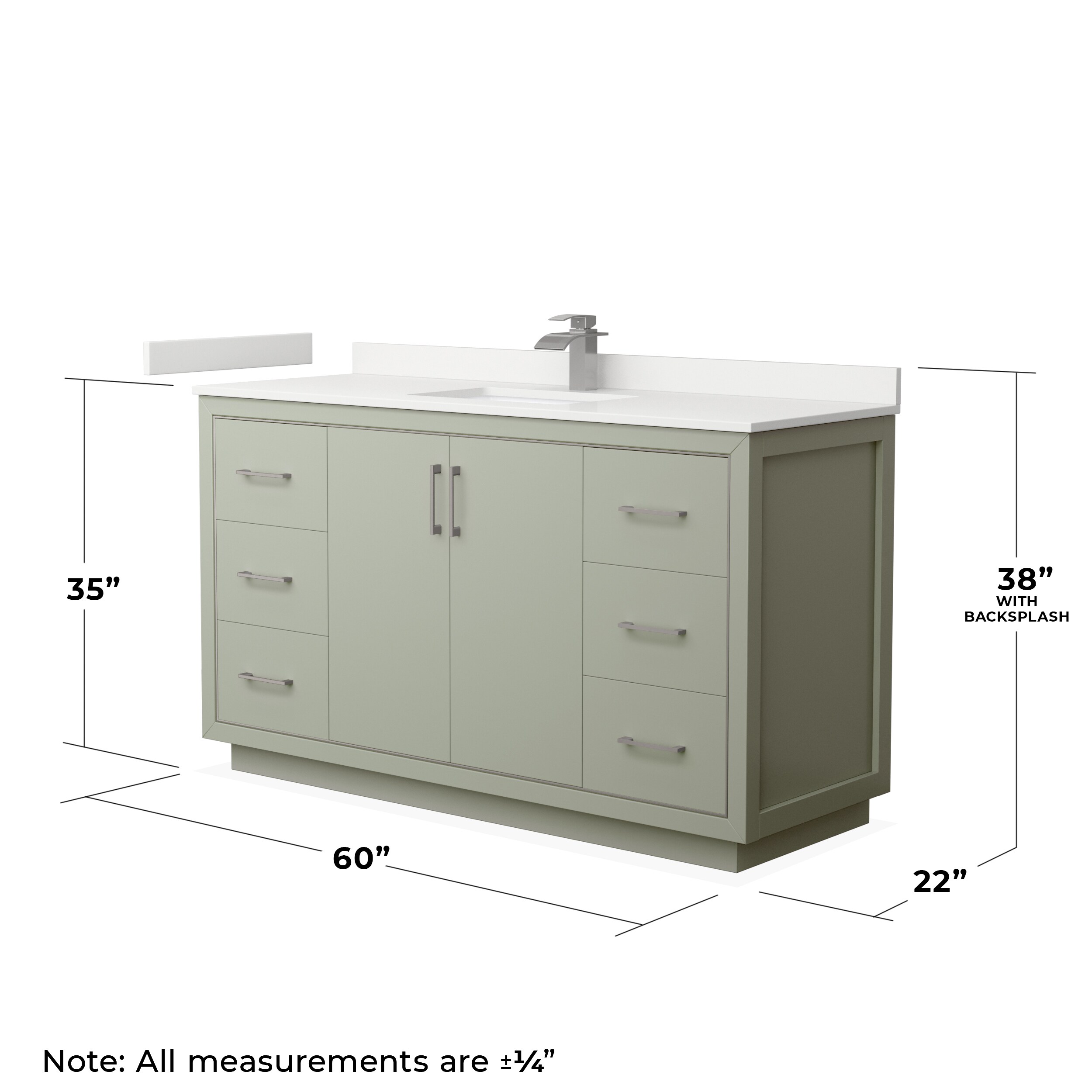 Wyndham Collection WCF111160SLGWQUNSMXX Bath-Vanity-Combo - View #6