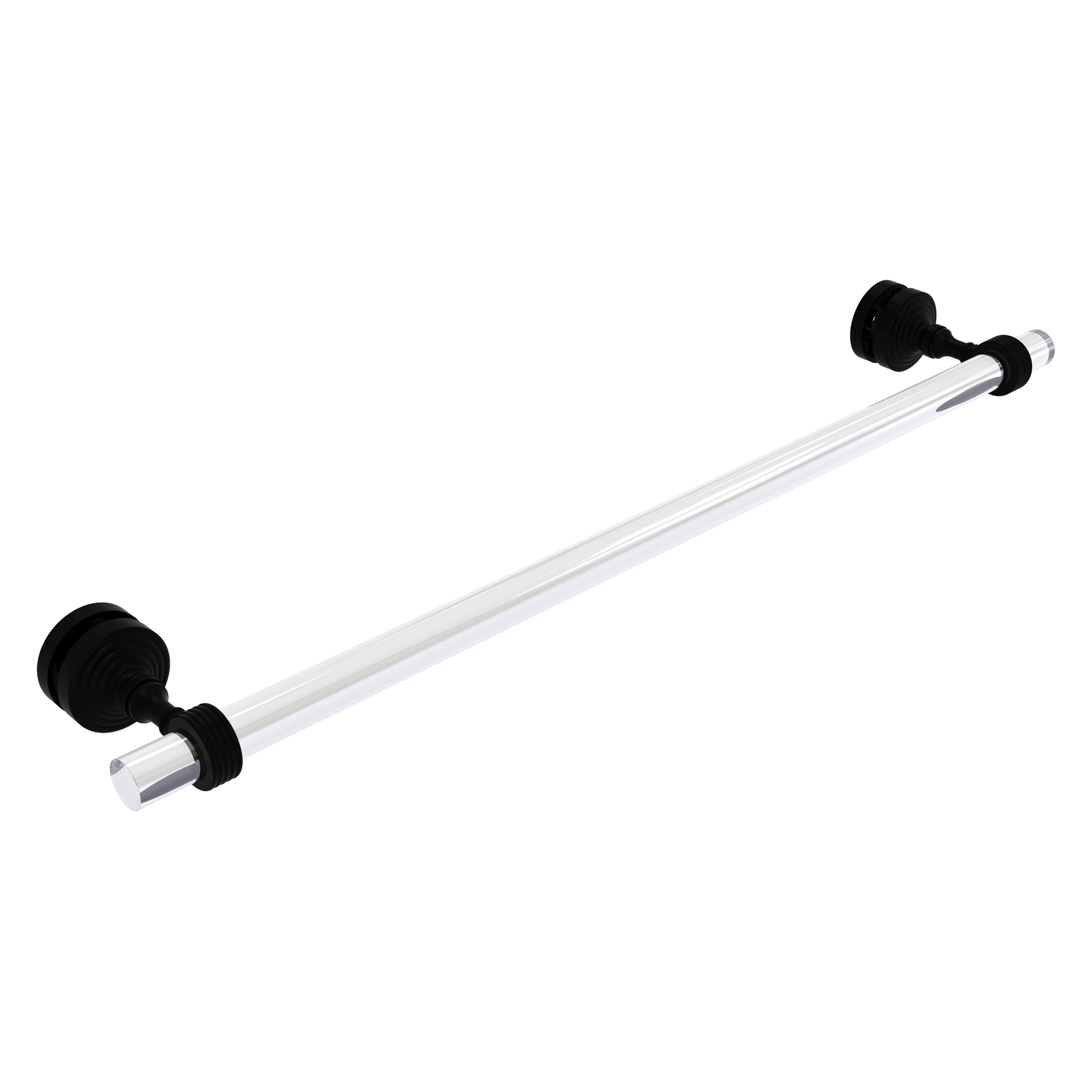 Allied Brass PG-41G-SM-24-BKM Pacific Grove 24-in Matte Black Wall mount Single Towel Bar