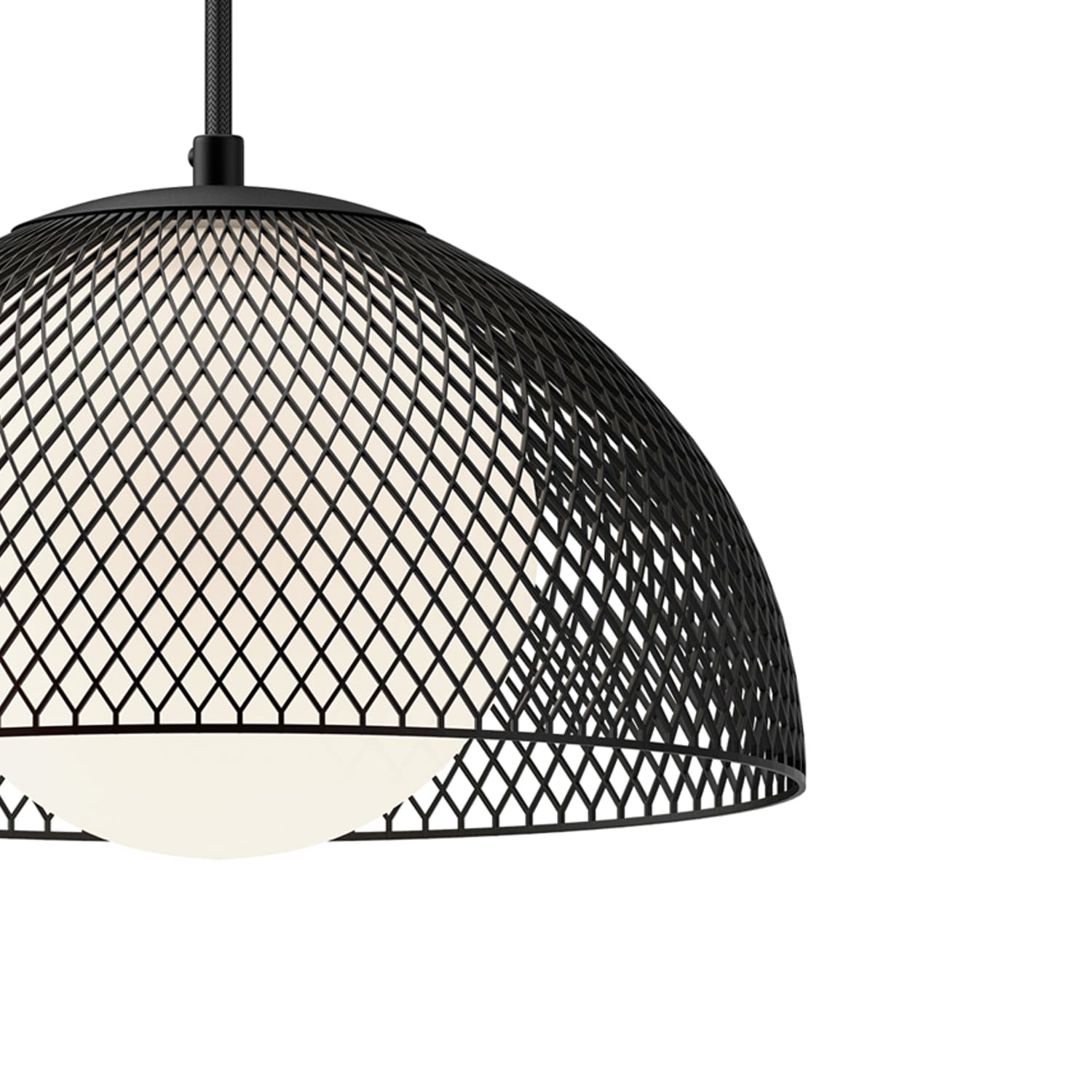 Boston Loft Furnishings Matte Black Modern/Contemporary Dome LED Pendant Light