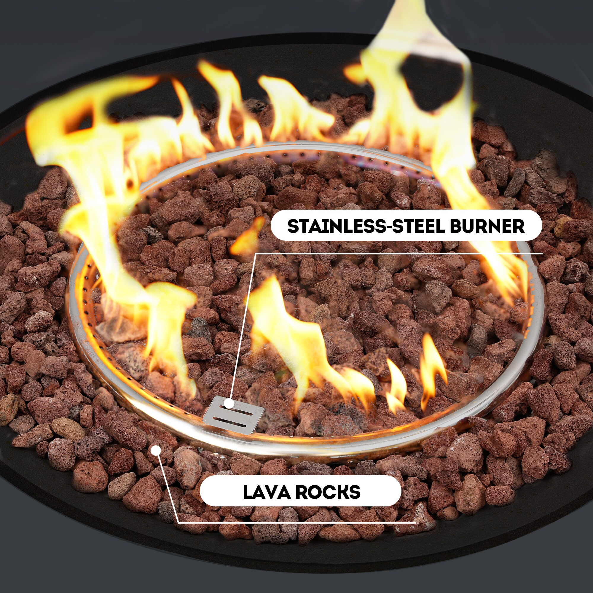 UPHA PL-42TPYX-DK-K Outdoor-Gas-Firepits - View #9